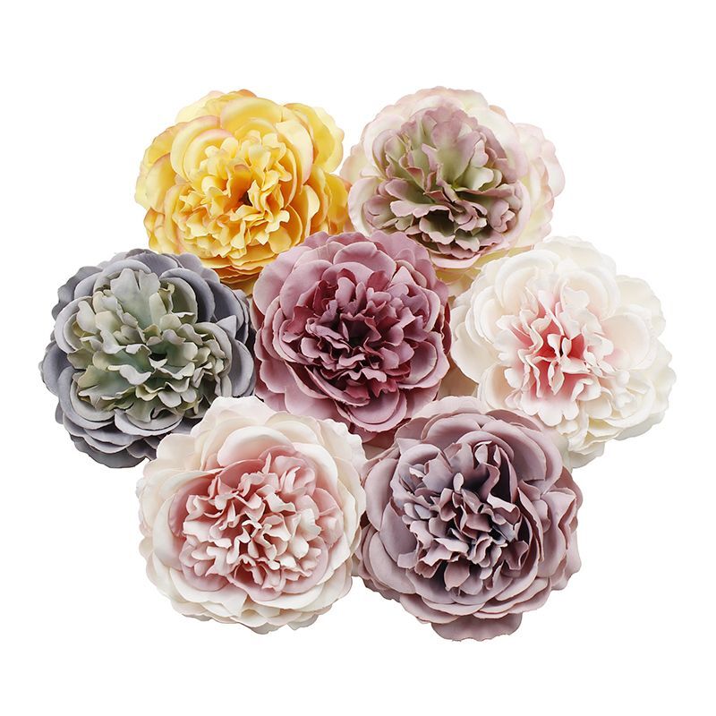 Peony Rose Silk Head Flowers Wedding Party Decorate Artificial Flower 8cm 2-5pcs