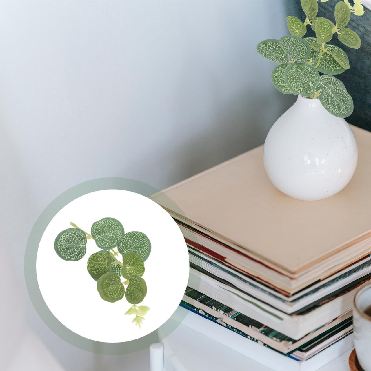 50Pcs Artificial Eucalyptus Stems Plastic Green Faux Greenery for Home Decor Wed