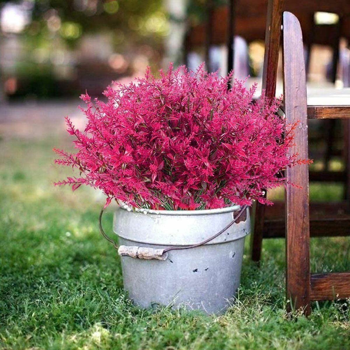 16 Bundles Artificial Flowers Fake Plants Decor Vine Hanging Outdoor Home Garden