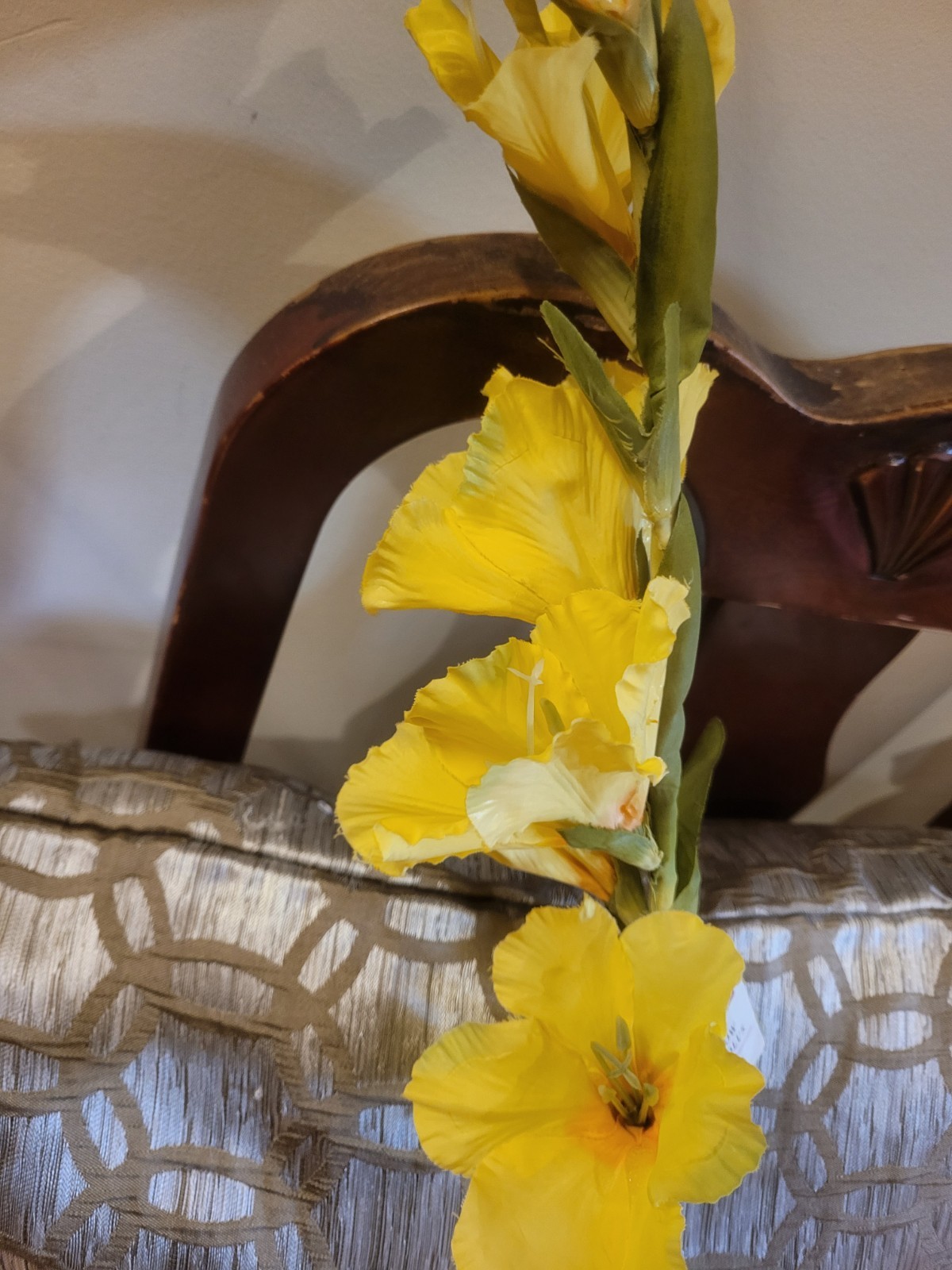 15 Pk Artificial Yellow Gladiolus Flowers Stem approx 36 inch L By Better Homes
