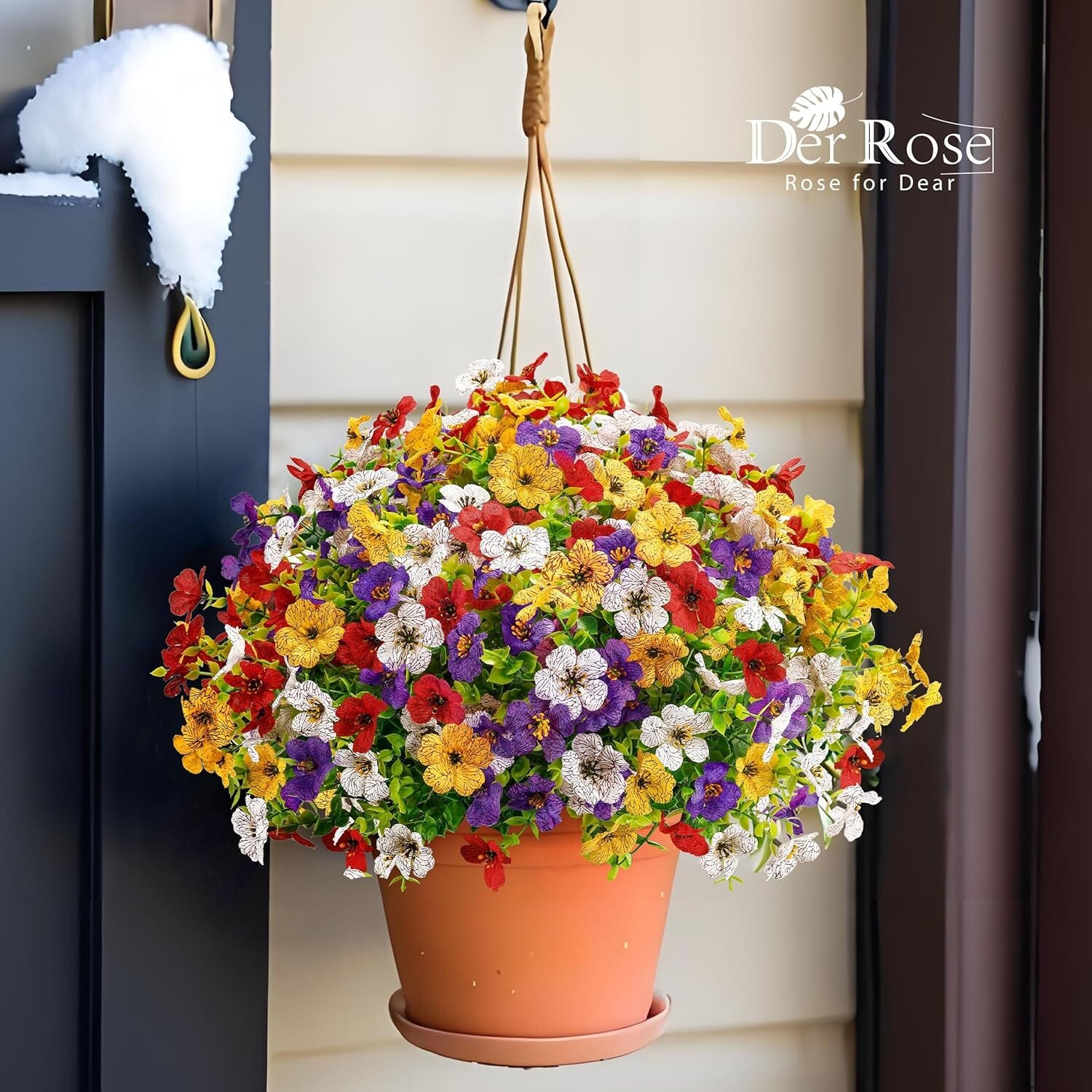12 Bundles Artificial Flowers for Outdoors Fake Flowers Plants Spring Decoration