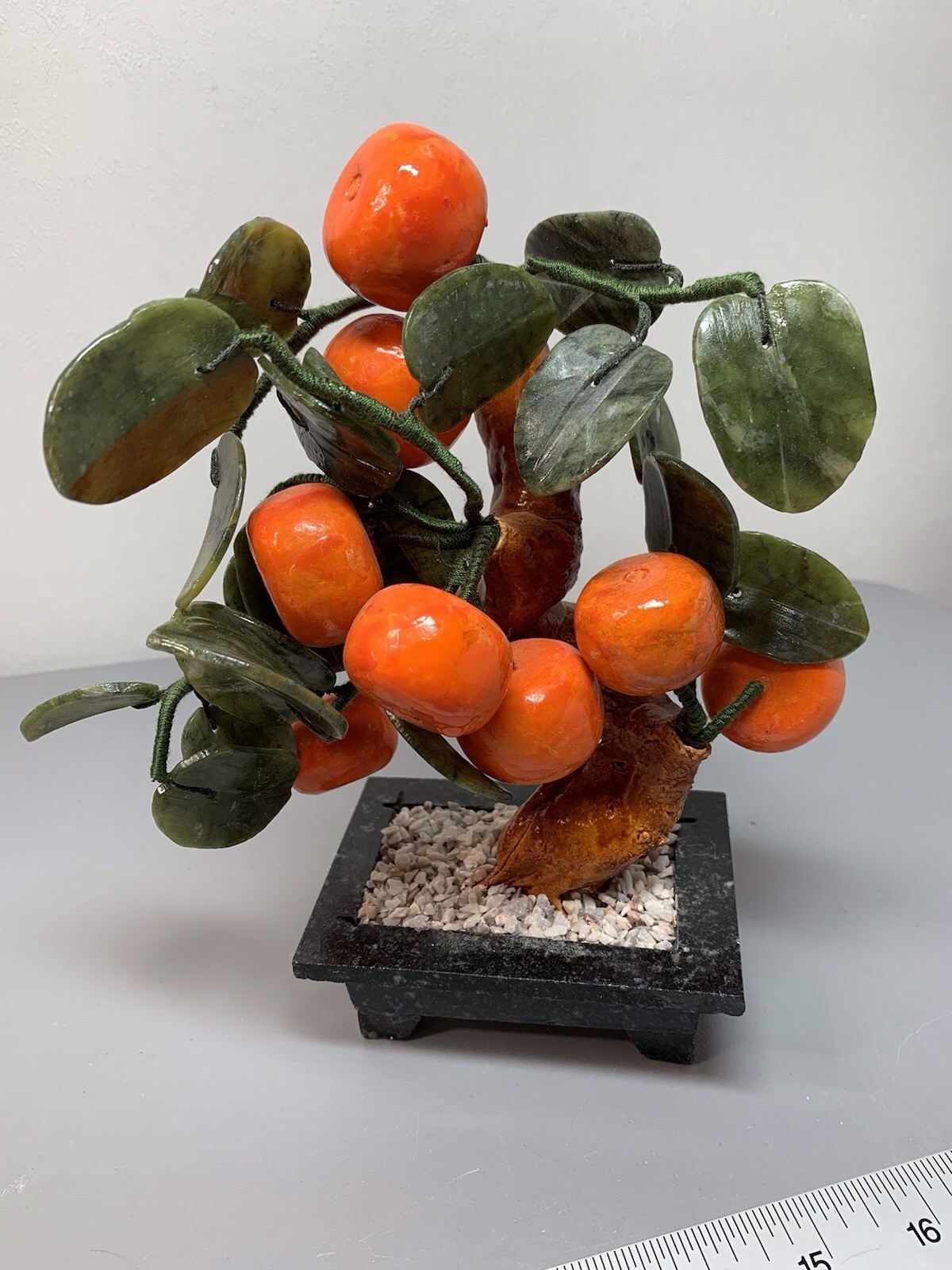 Jade Mandarin Artificial Bonsai Tree Asian Japan Feug Shui Good Luck, Fortune