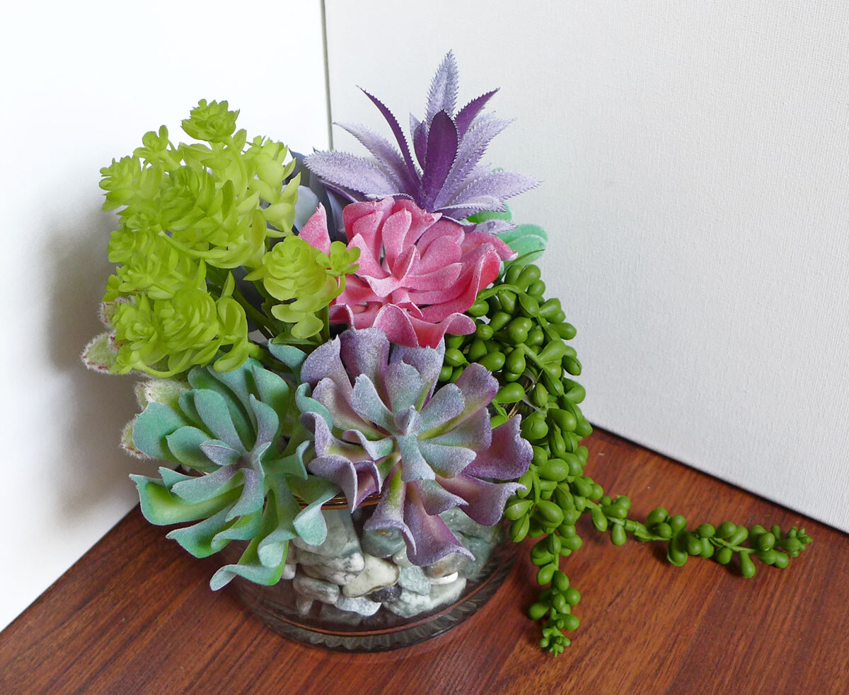 11 Pcs Artificial Small Plants Grass Mix Succulents (#91)