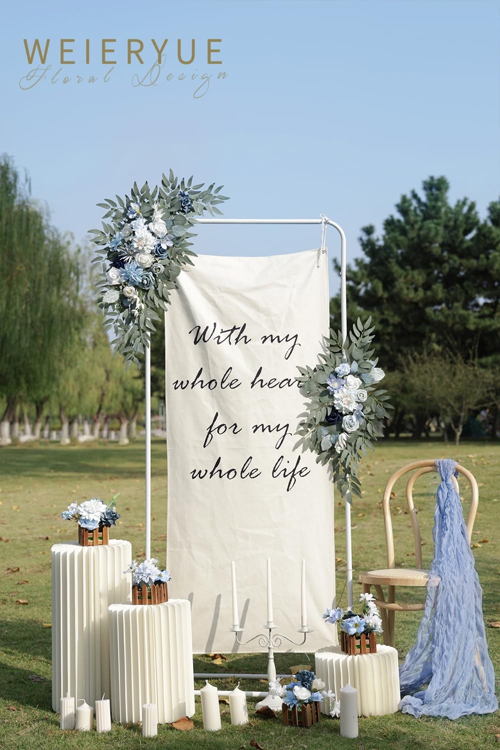 Artificial Wedding Arch Flowers Kit(Pack of 2) for Wedding Arch, Bridal Showe…