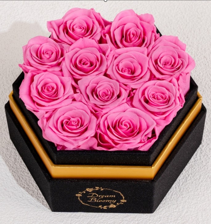 Preserved Rose Flower Box Eternal Real Roses Gift for Her Valentine Birthday