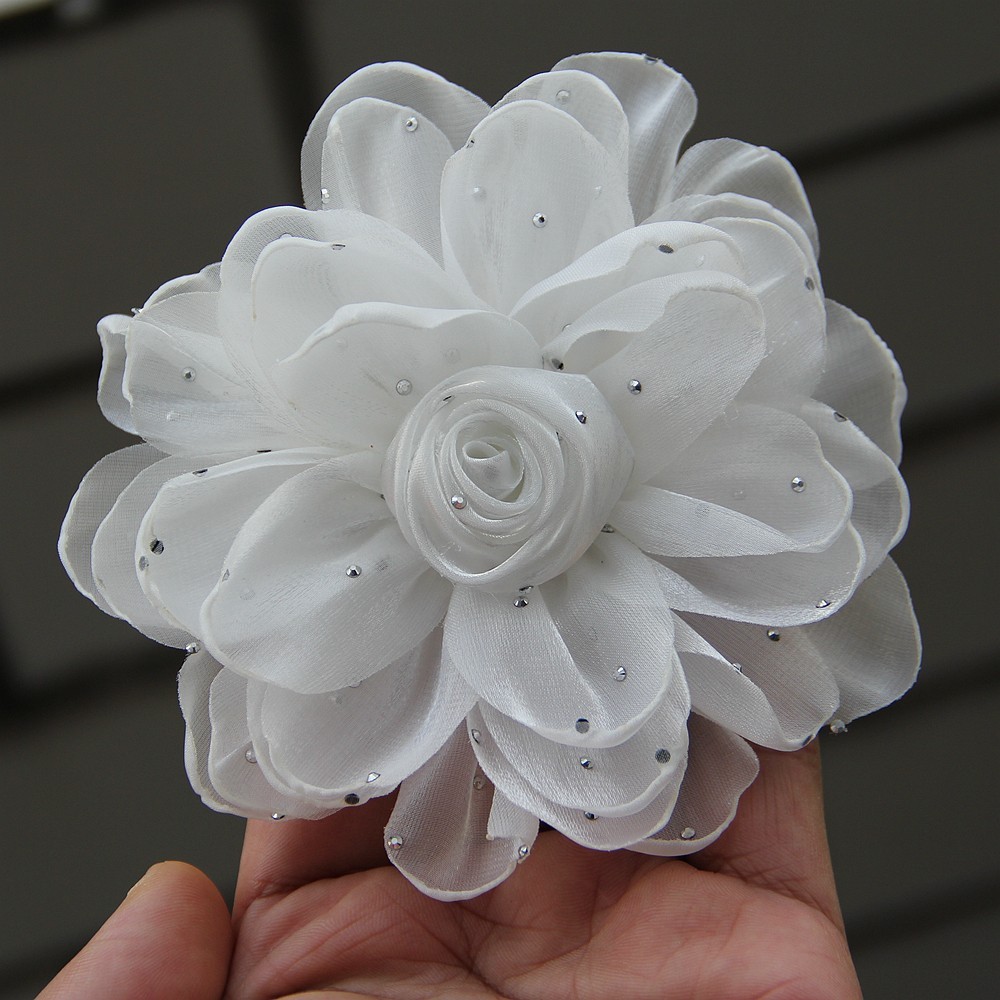 11cm Women’s Fabric Three-dimensional Artificial Flower for Brooch Suit Jacket