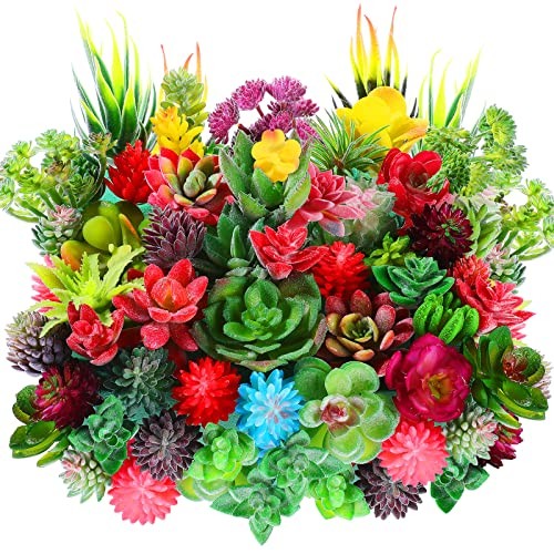 Pcs Bulk Mini Artificial Succulents Plants Assorted Unpotted 50 Normal Style