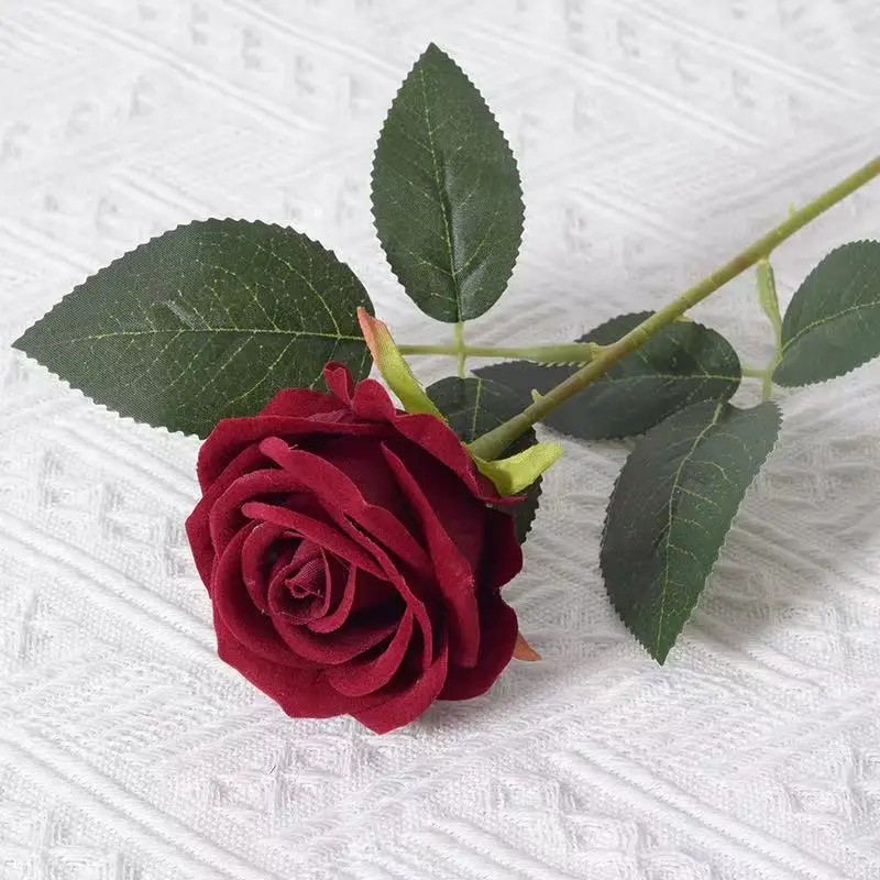 Artificial Rose Flowers Realistic Faux Rose Stems Wedding Home Party Decor 20PC