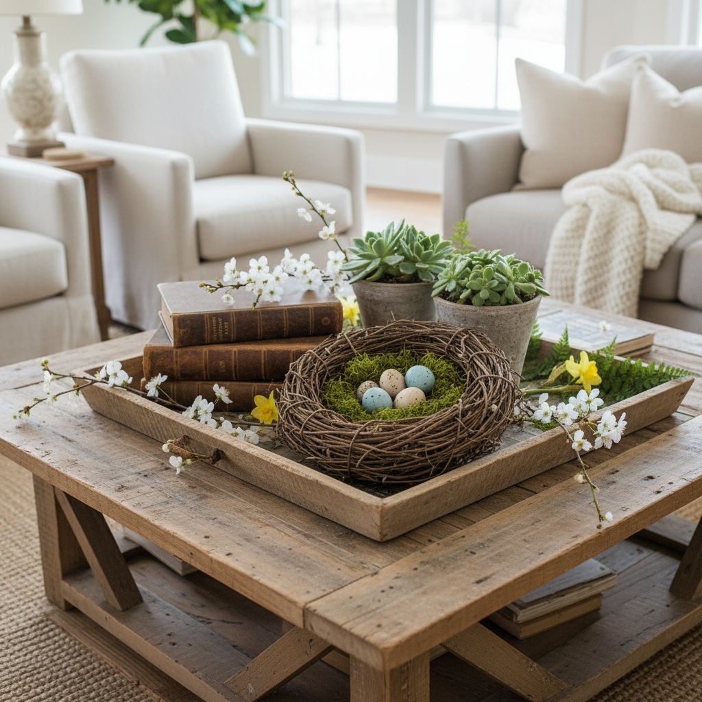 Rustic Twig Bird Nest 6 Inch Natural Handcrafted Nest Farmhouse Spring Decor