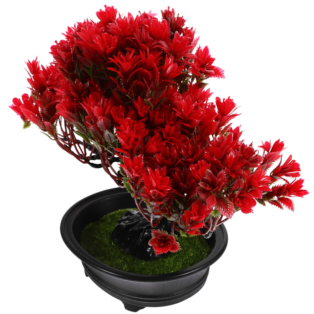 Desk Plants Fake Bonsai Tree Japanese Faux Trees Potted Pine Porch