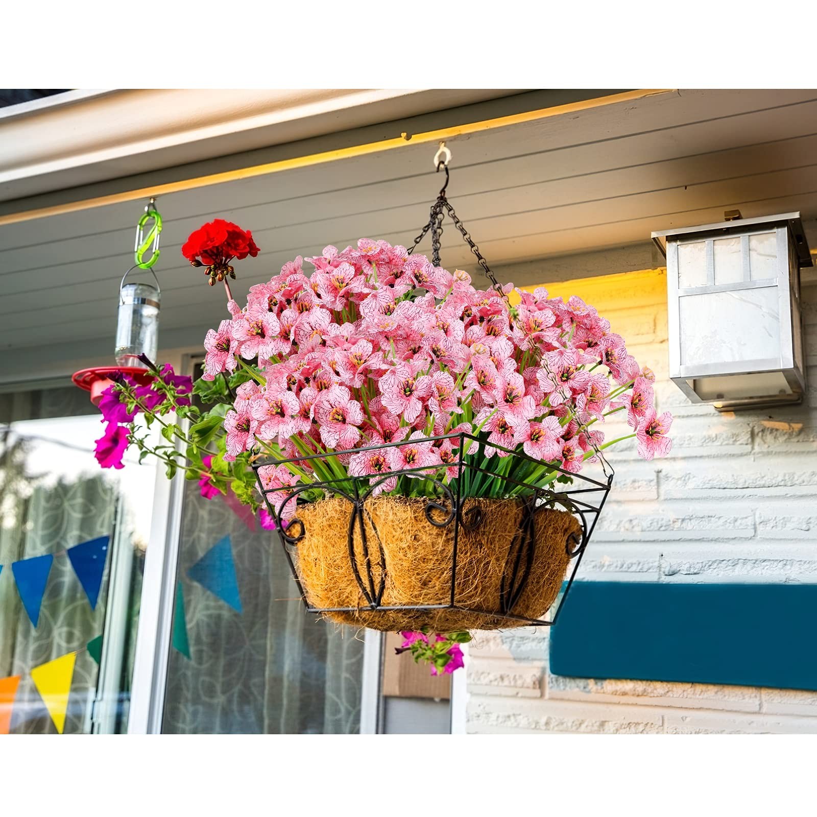 AmyHomie 20 Bundles Artificial Flowers for Outdoor Outside Spring Summer Deco…