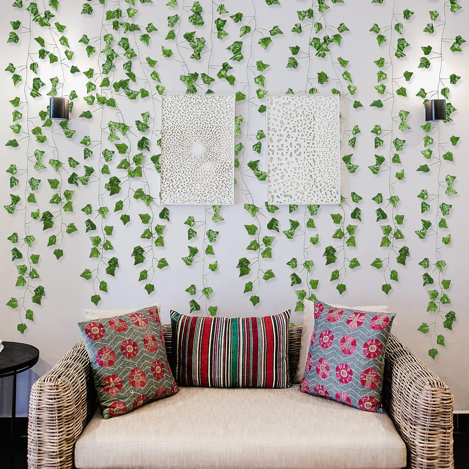 Fake Vines for Room Decor(12 Pack 84 Feet) Aesthetic Artificial Plant Ivy Leaves