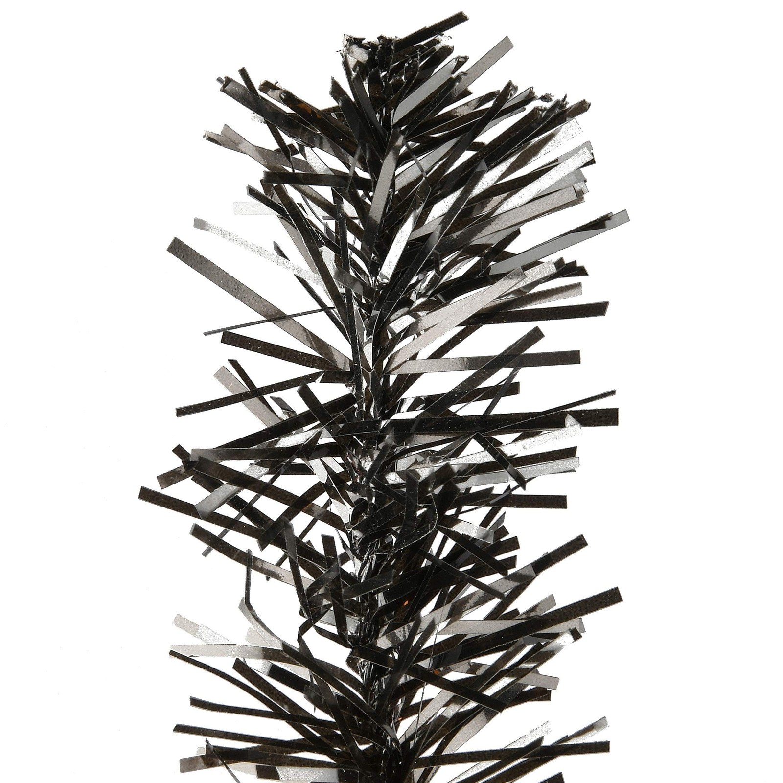 National Tree Company Tinsel Tree, Black, Orange, Halloween Collection, 24 in