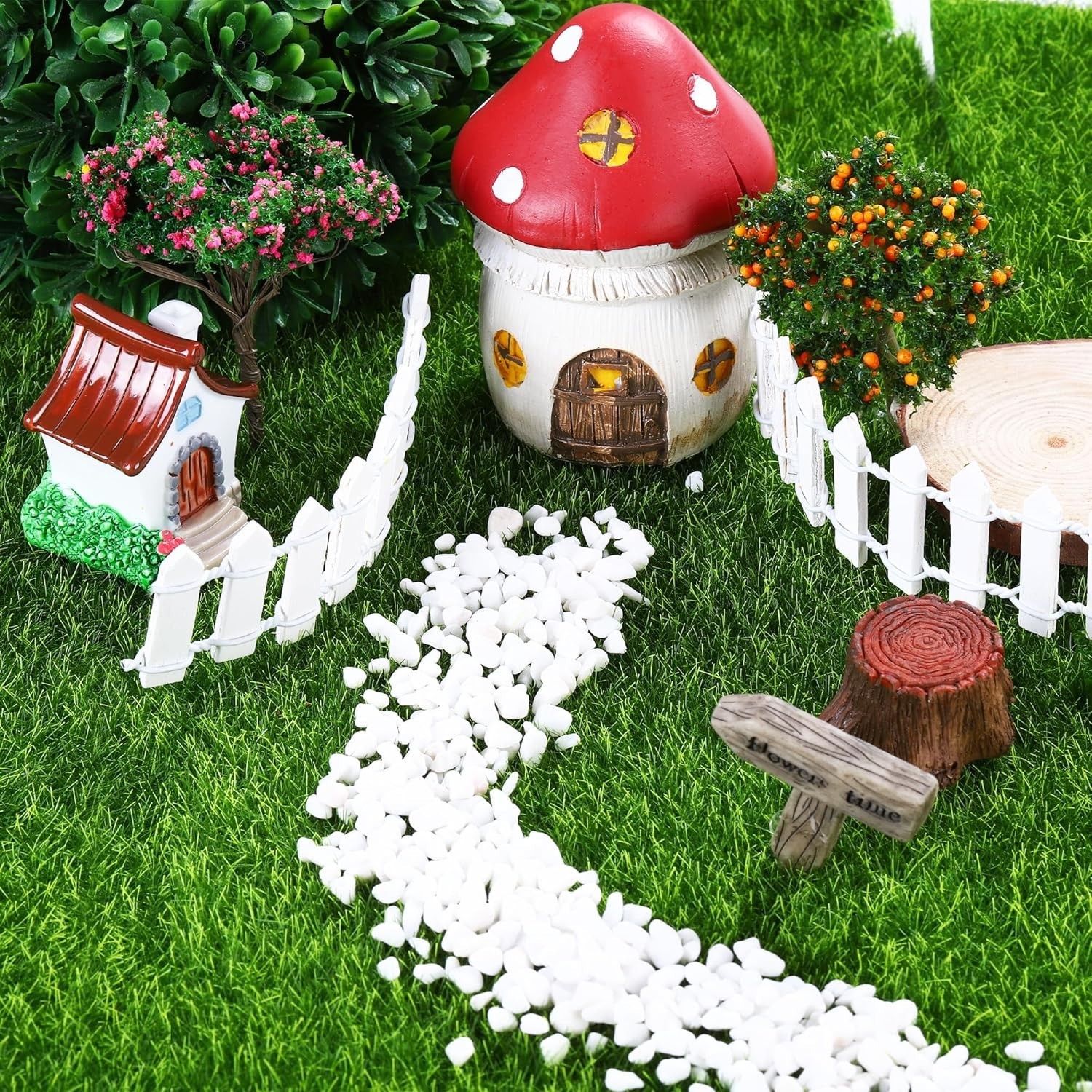 10 Pieces Fake Grass for Crafts Fairy Garden 6 x 6 Inches Artificial Garden G…