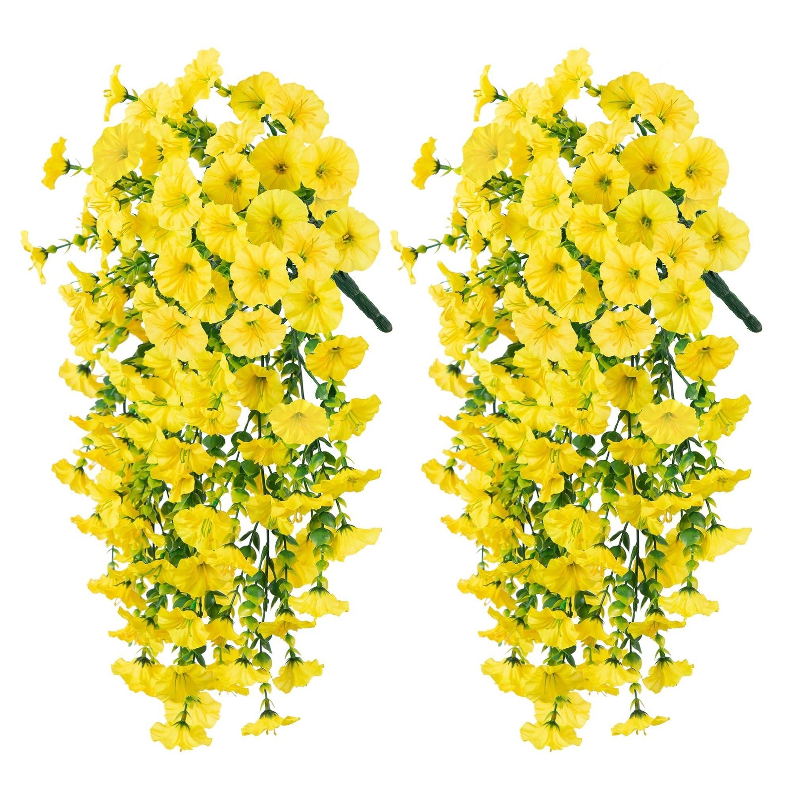 4PCS Artificial Morning Glory Vines UV Resistant Hanging Flowers Outdoor Decor