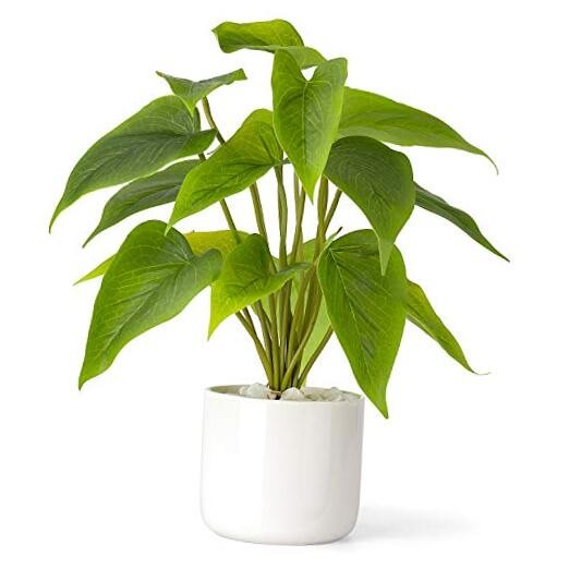Fake Plants in Ceramic Pot, 11″ Potted Artificial Plants for Home Decor