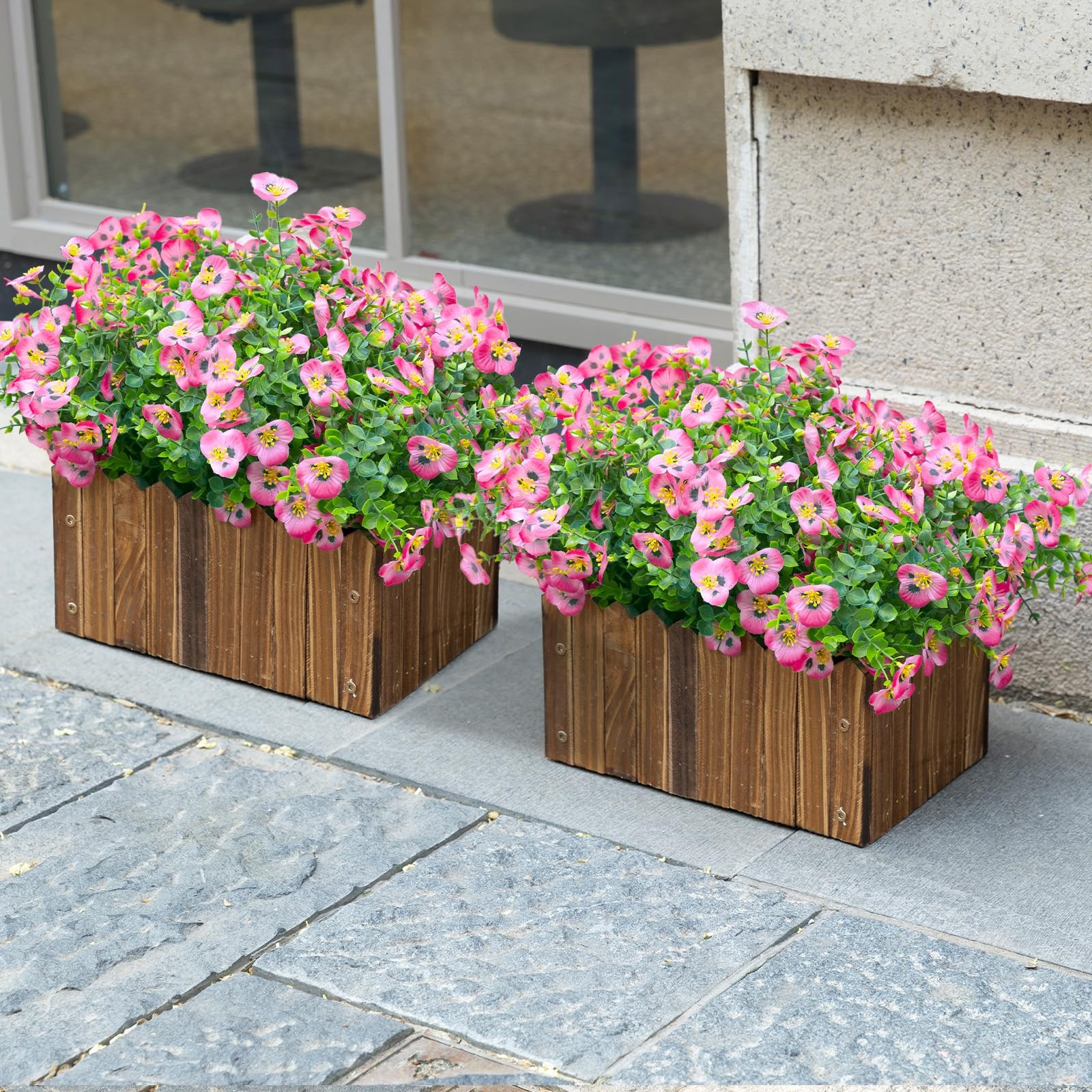 U’Artlines Artificial Flowers for Outdoor, 16 Bundles Realistic Pansies Fake …