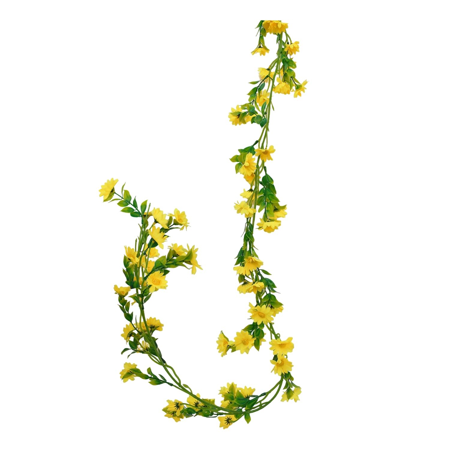 6.5Ft Spring Flower Garland Artificial Wildflower Vines for Bedroom, Cute Yel…
