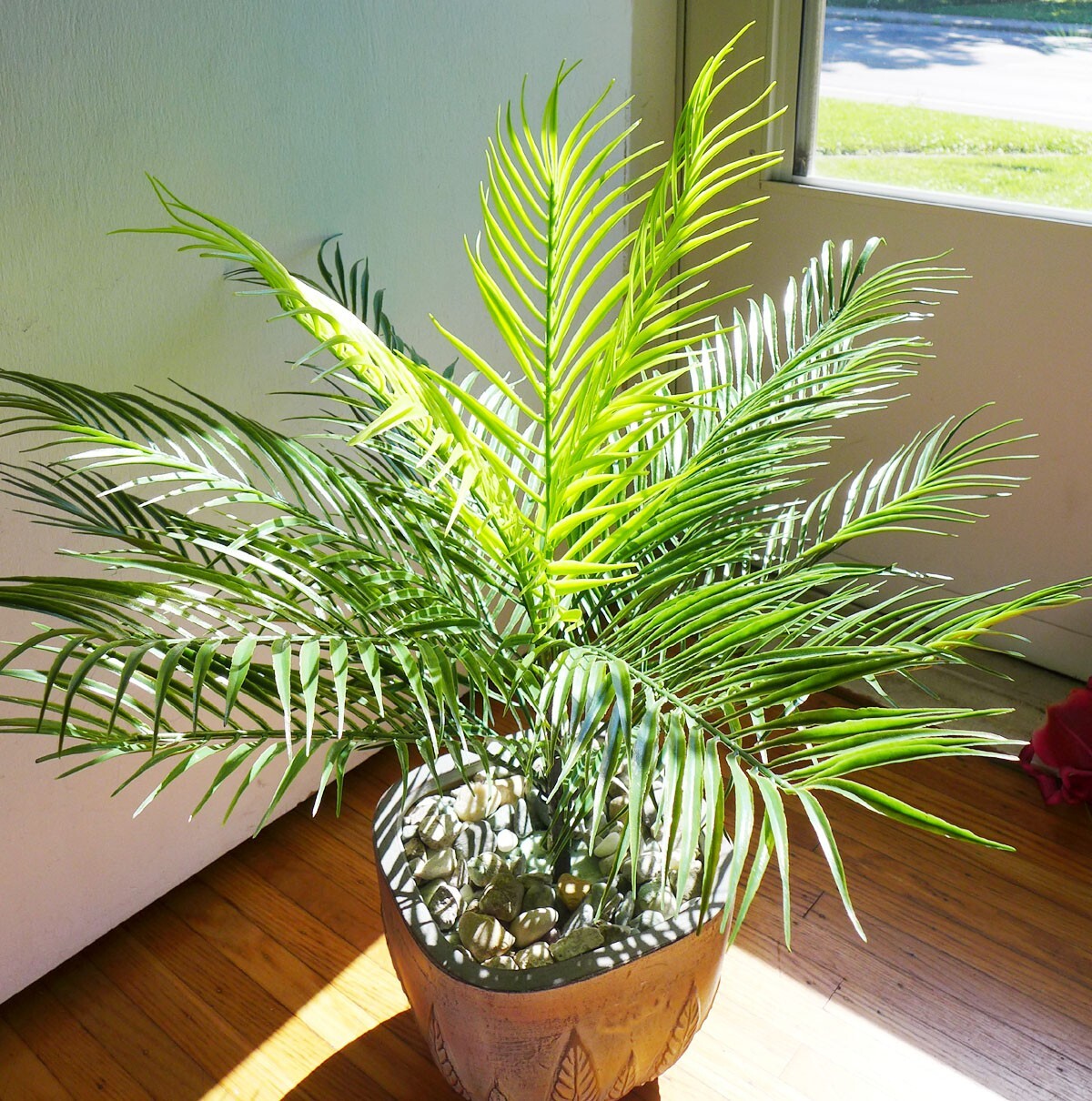 20″ Hight Artificial Fork Tropical Plastic Plant Small Tree 15 Leaves (#@142)