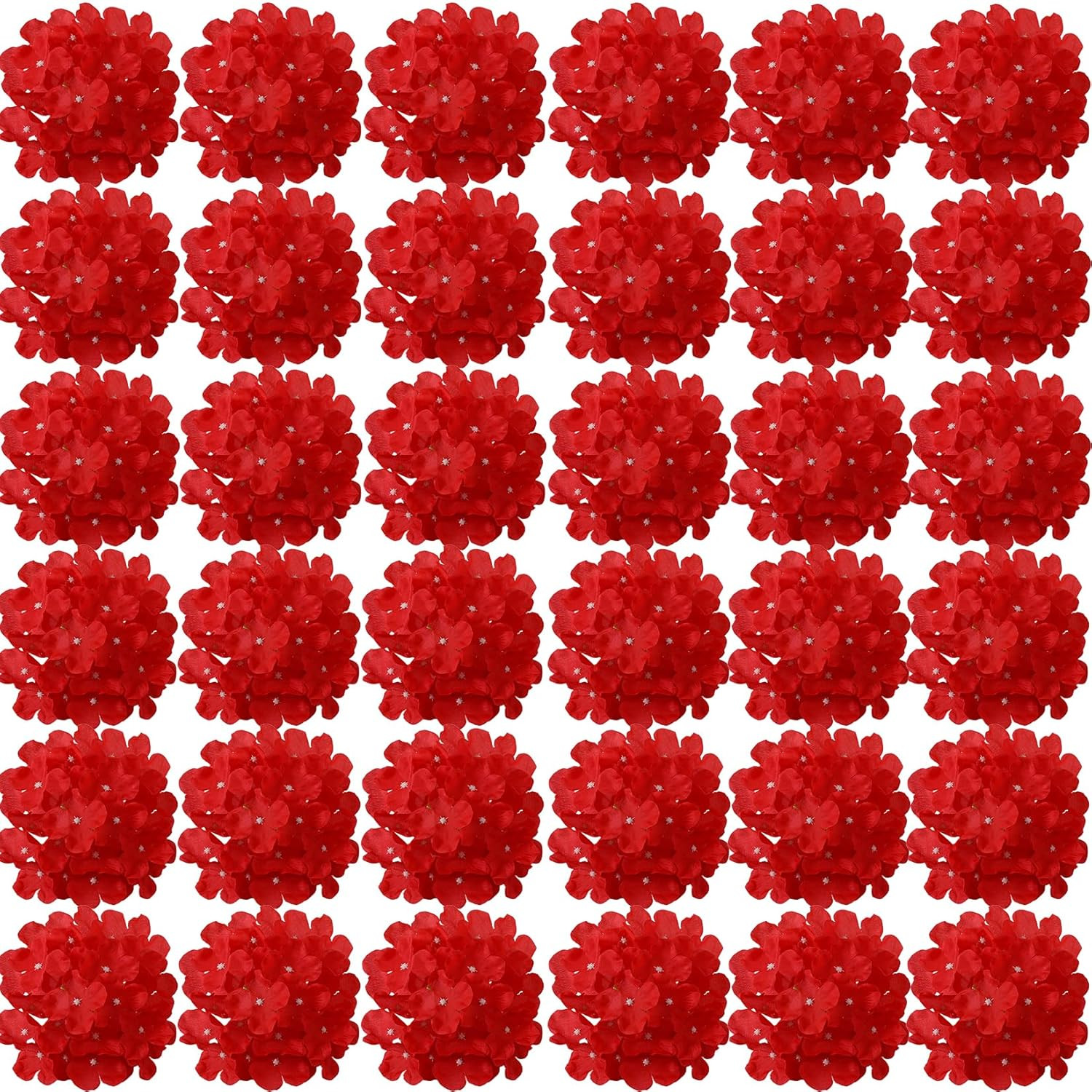 Silk Hydrangea Heads 36 Pcs Artificial Flowers Heads and 3 Dozens Stems Fake …