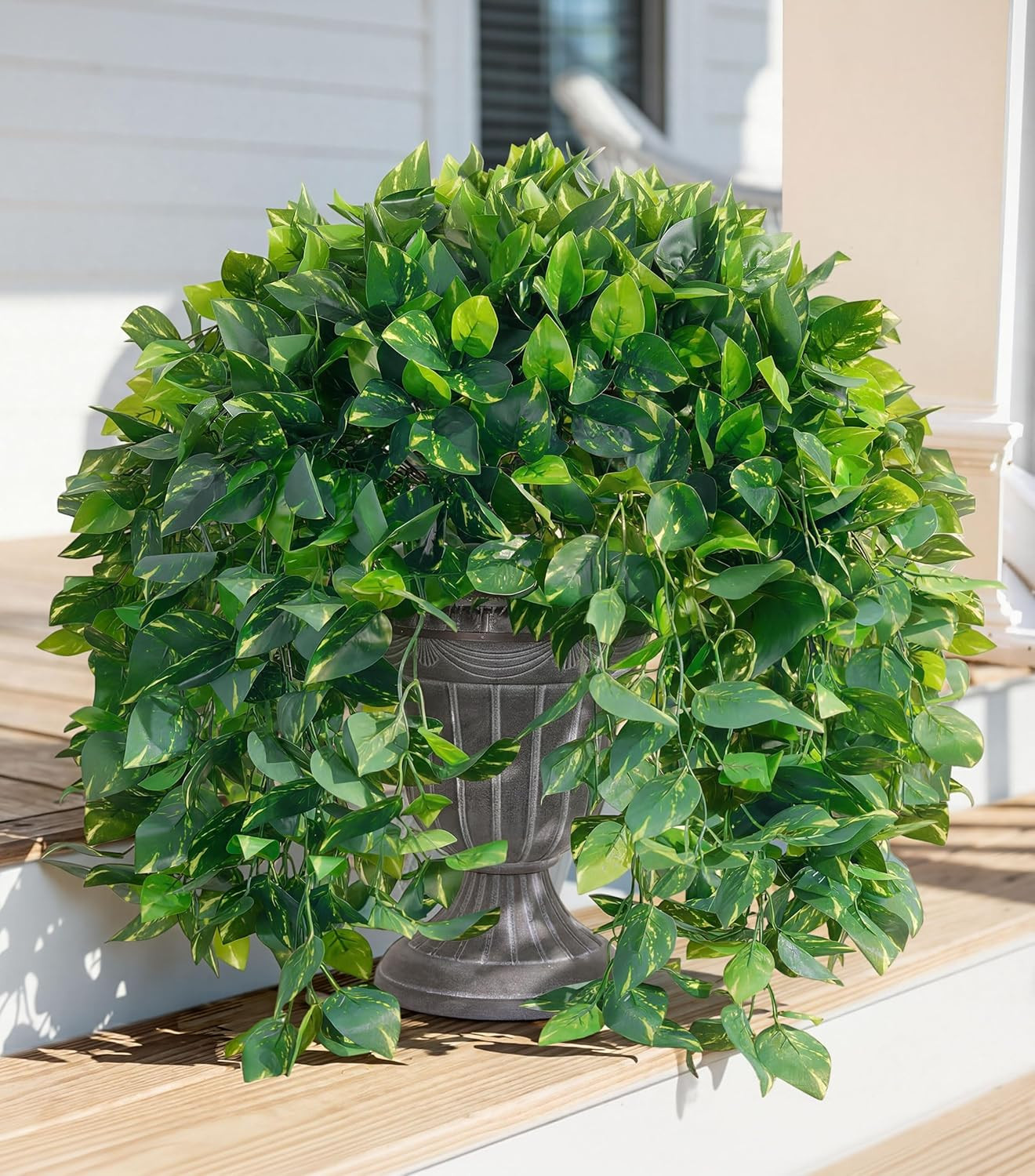 Faux Outdoor Plants Fake Hanging Plants for Outdoors outside Decorations, 2 Pcs