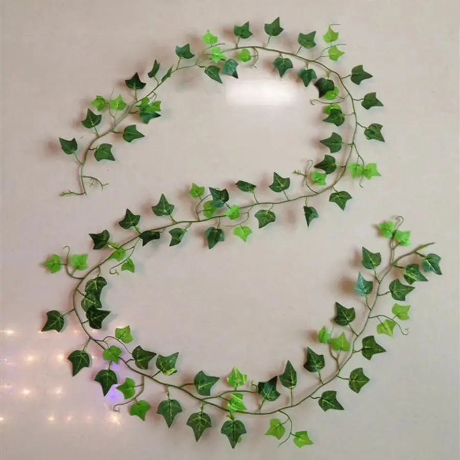 1/5PCS Artificial Plants Green Leaf Vine Centerpieces Wedding Home Roomoutdoor G