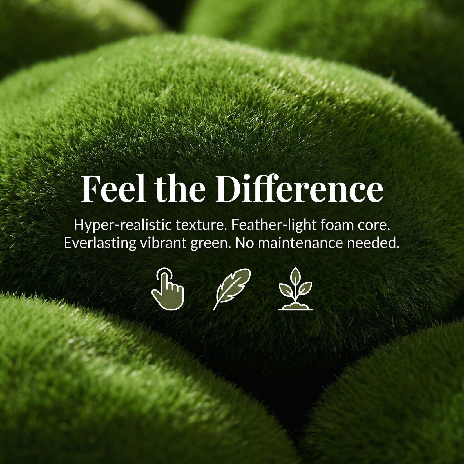 20 PCS Artificial Moss Rocks Faux Green Balls Fairy Garden Terrarium Stones