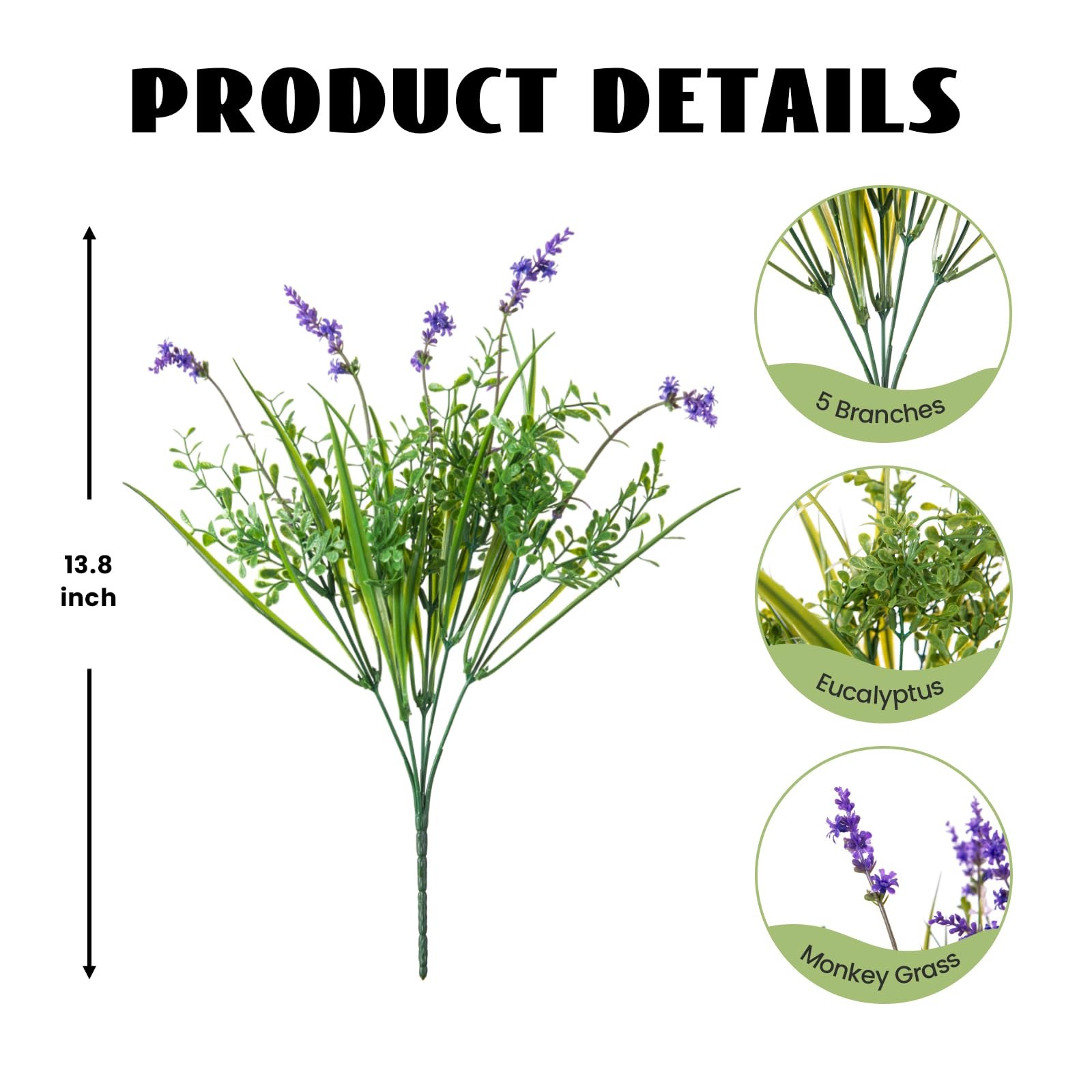Best Hrobek Outdoor Faux Plants UV Resistant – 12 Bouquets Realistic Artificial