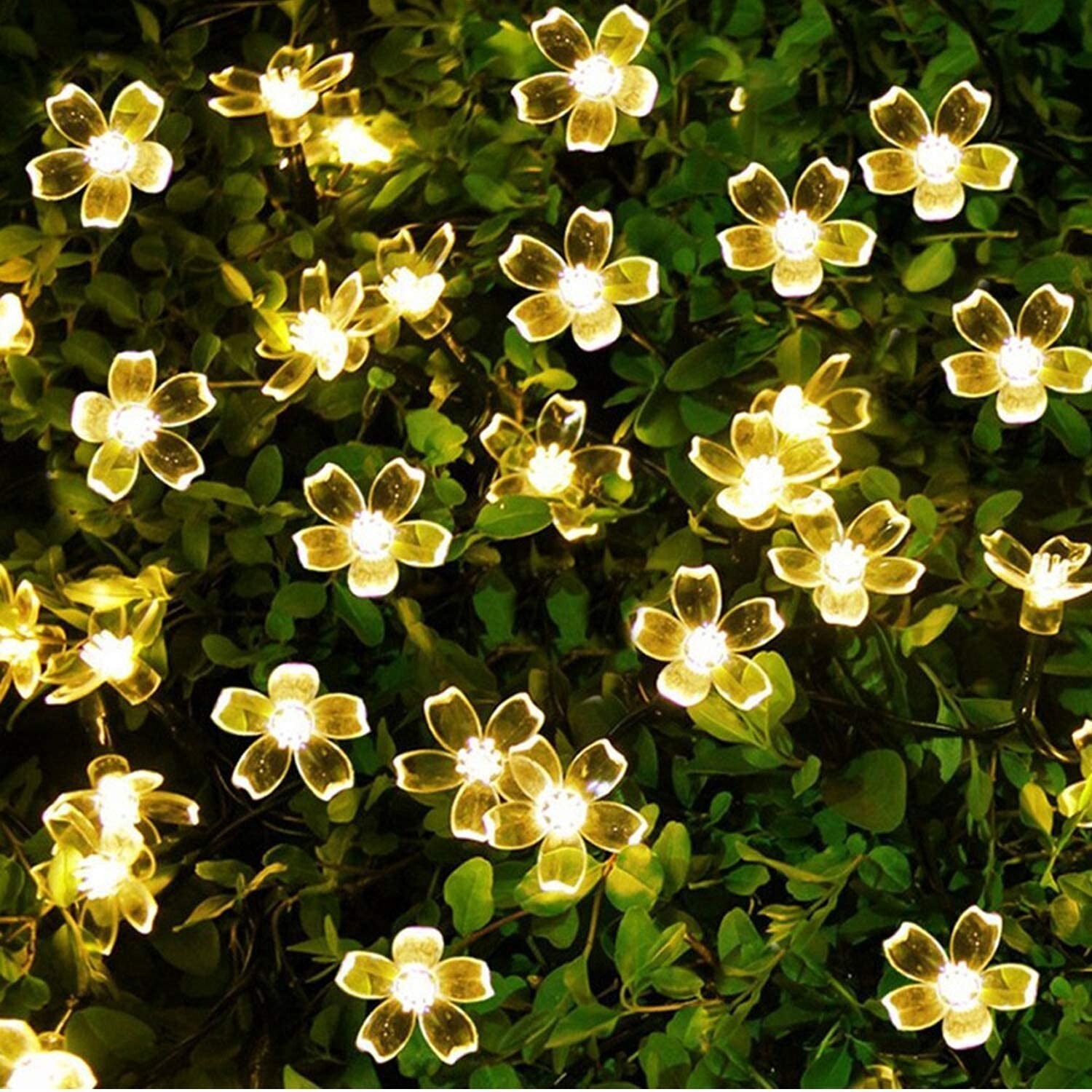 Silicone Flower 16 LED String Fairy Lights Outdoor &Indoor for Home Decoration 1