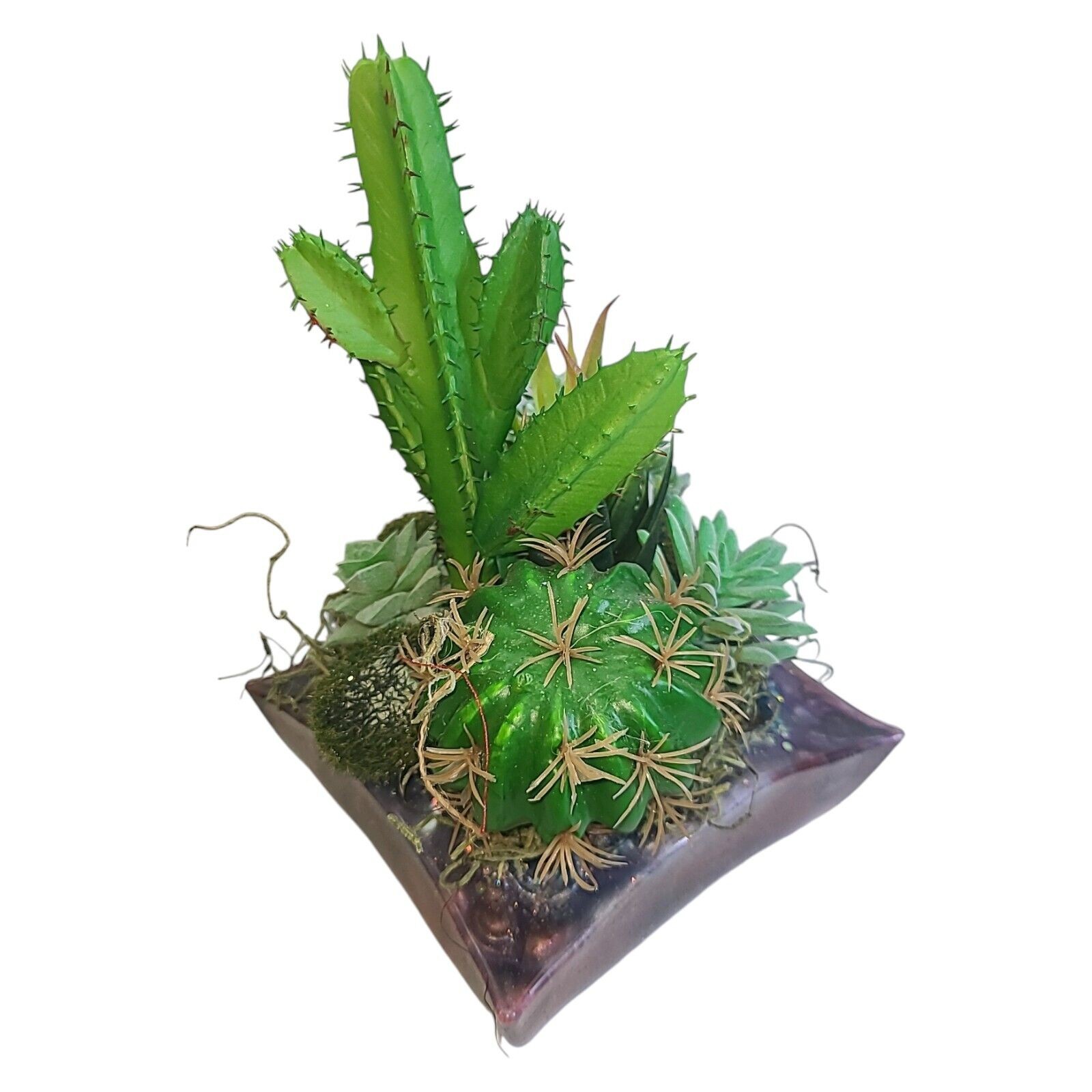 Small Artificial Succulent Flower Arrangement Centerpiece Plant 6″x6″x9″Tall