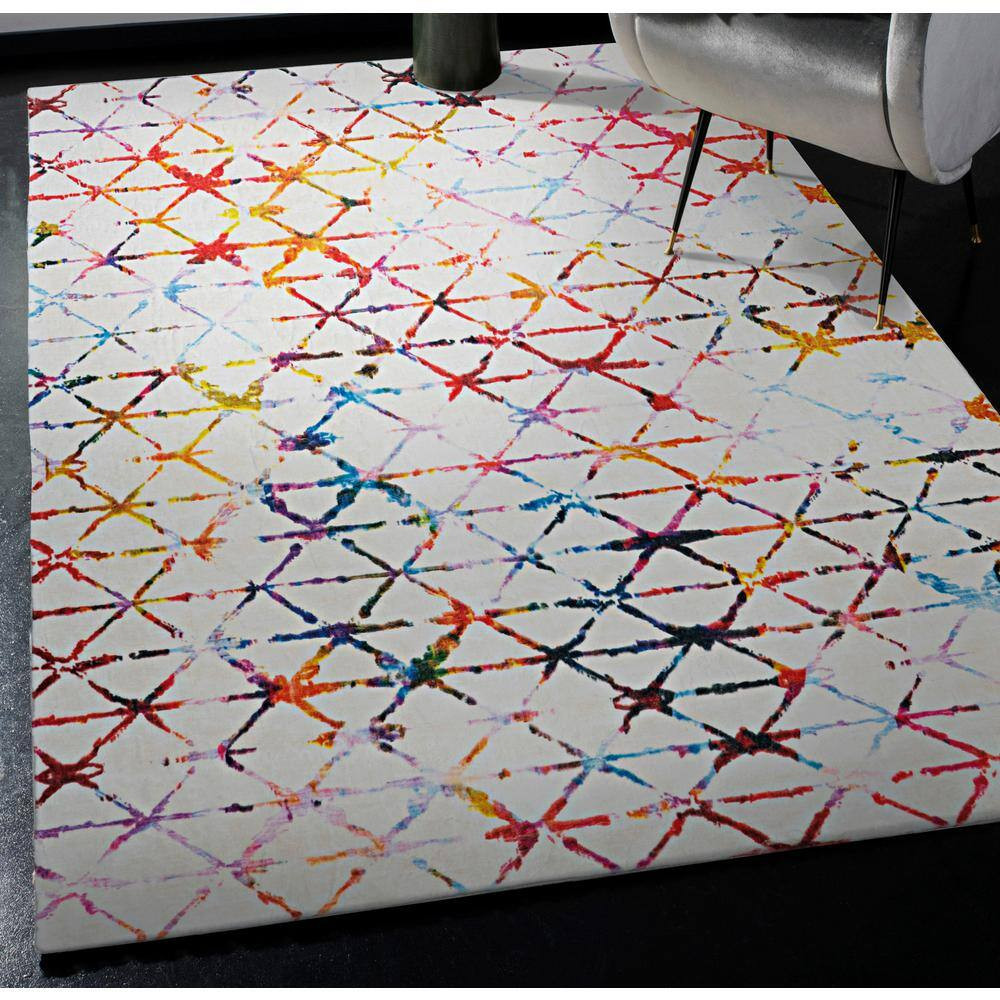 Hilaria Faux Rabbit Ivory & Multi 5X7 Area Rug