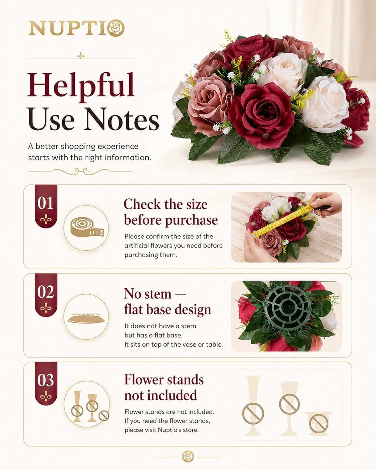 Artificial Floral Centerpieces – 9.5in Diameter