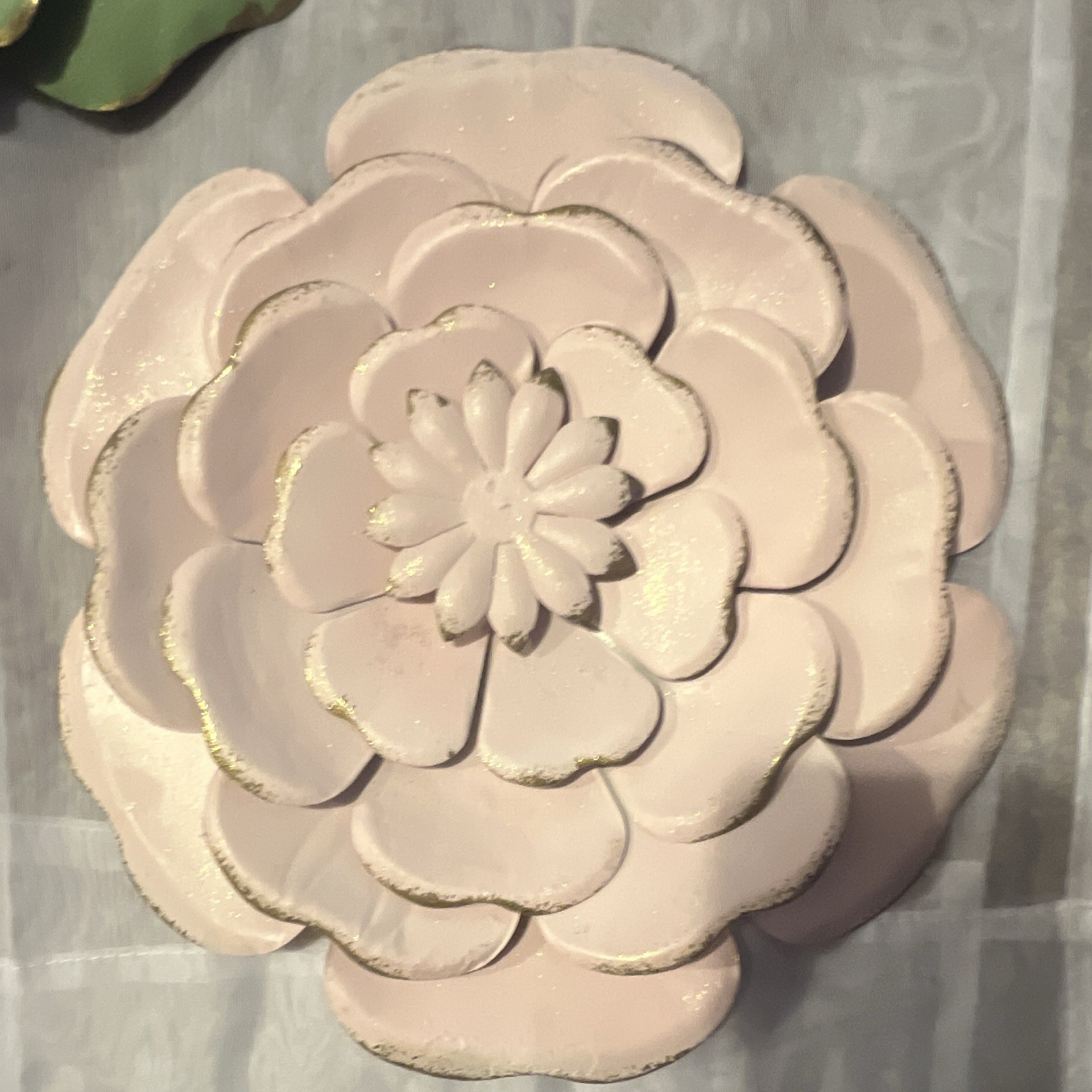 Set of 5 Metal Floral Flower Wall Art Decor, Multicolor, 10 in
