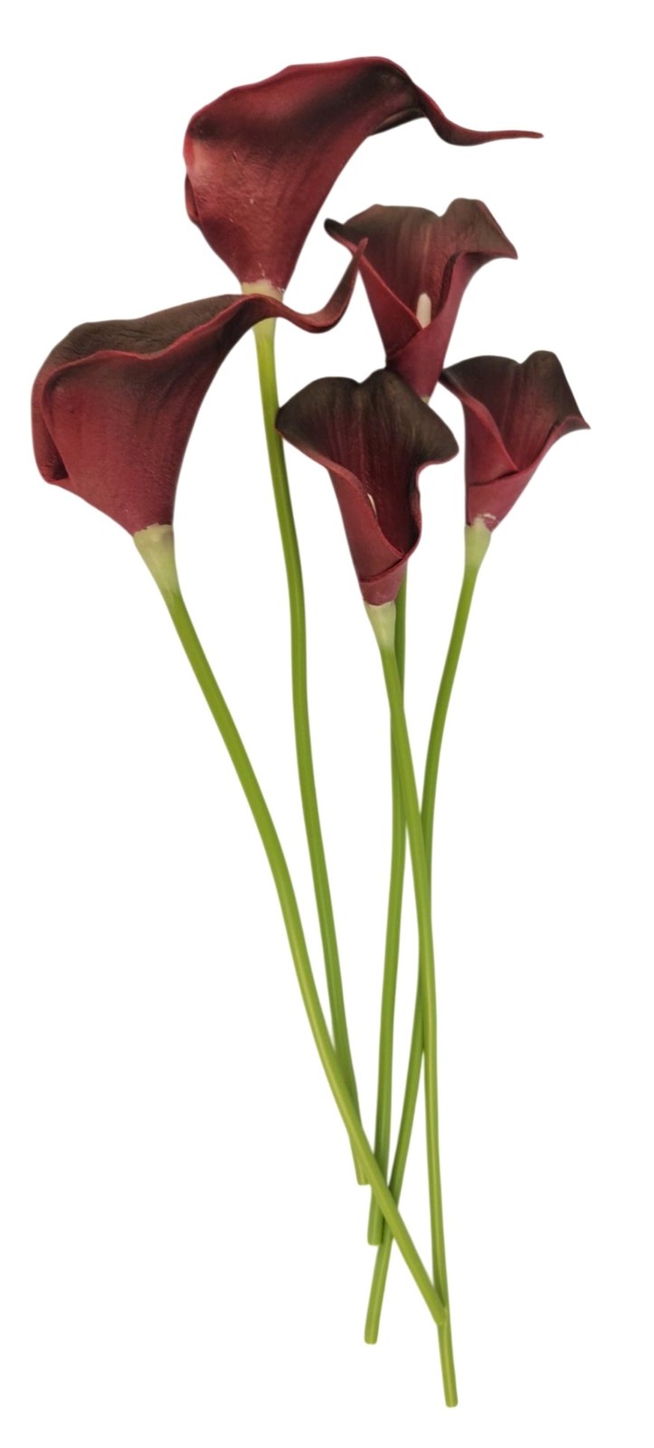 Deep Purple Calla Lily Bouquet Burgundy Artificial Flowers Modern Home Decor Wed