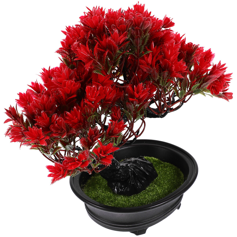Desk Plants Fake Bonsai Tree Japanese Faux Trees Potted Pine Porch