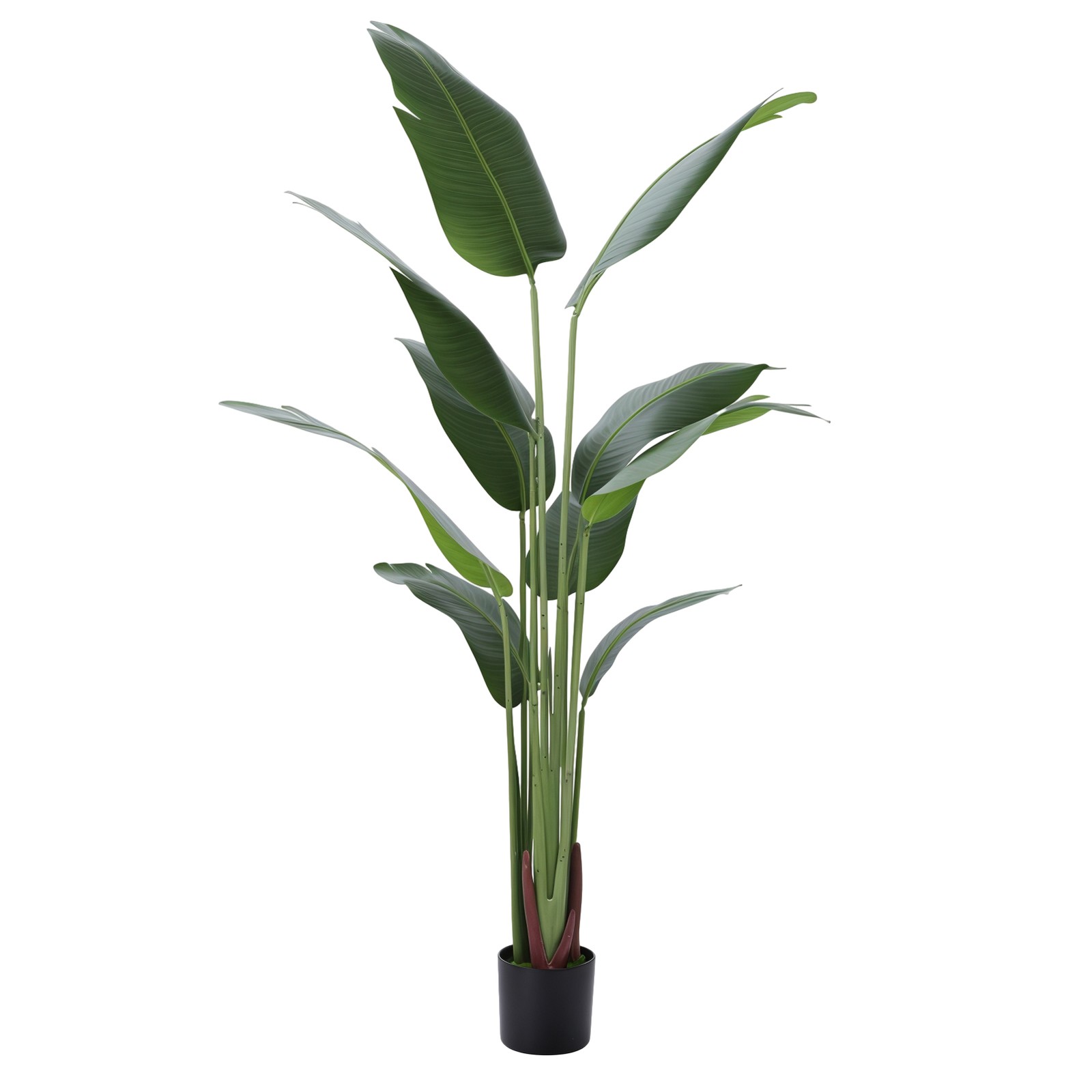 Artificial 5.2ft Banana Tree w/Pot Planter Faux Tropical Banana Plant Home Decor