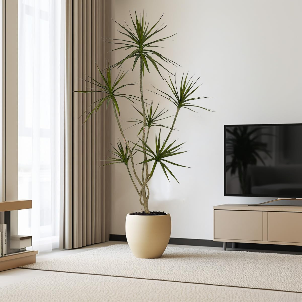 Artificial Dracaena Marginata,6Ft Tall Fake Plants Artificial Dracaena Marginata