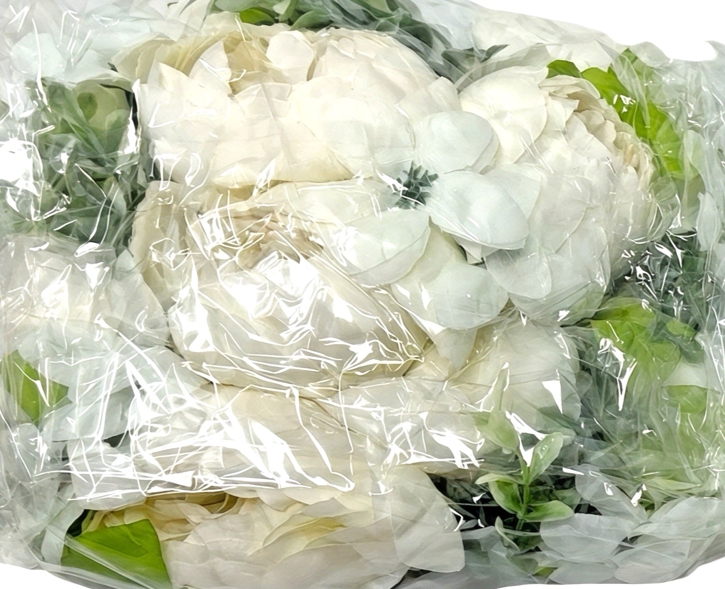 2‑Pack White Peony Silk Bouquets 10” Artificial Flowers Wedding Party Display