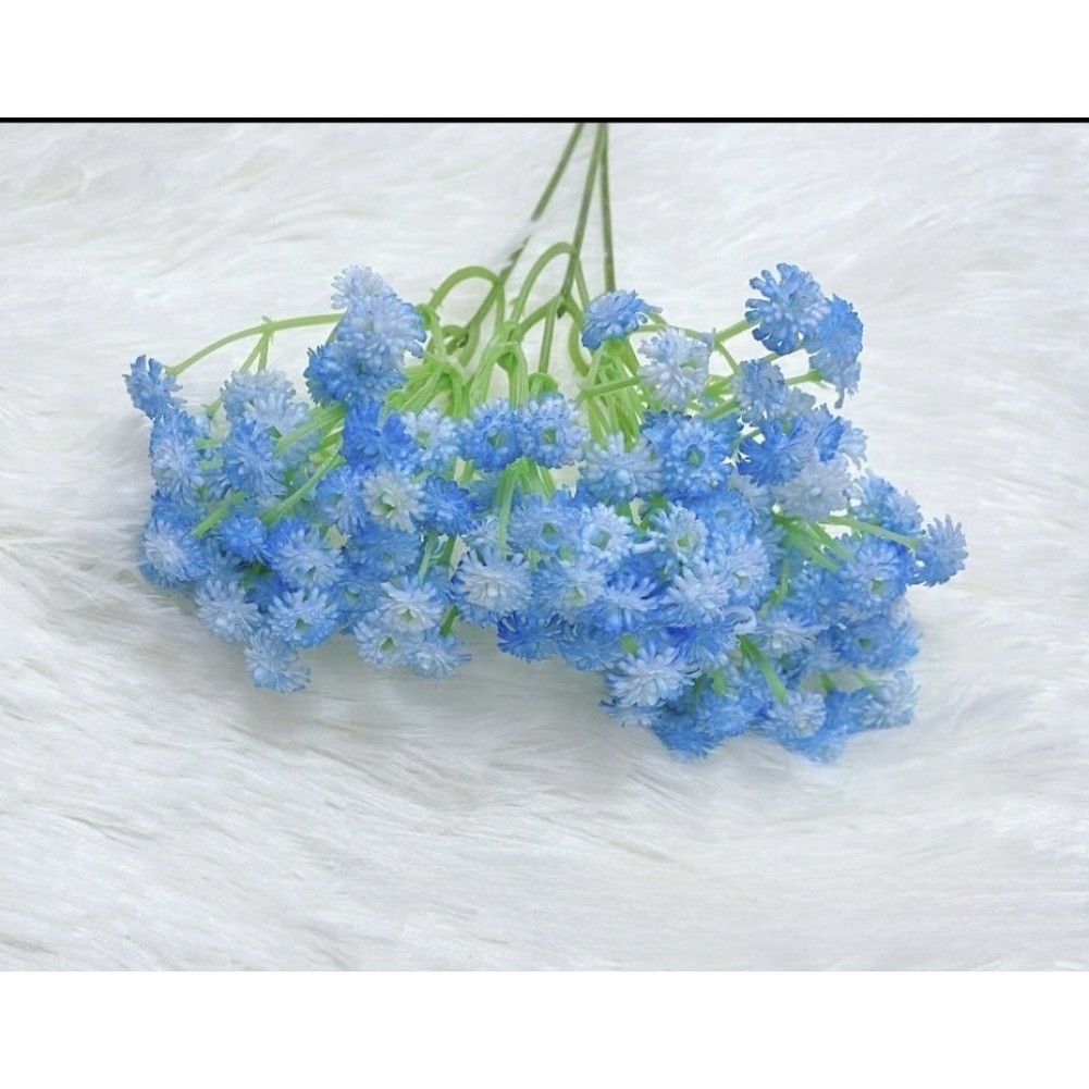 3-Stem Soft PVC Baby Breath Flowers for Wedding Bouquets and Photography Props