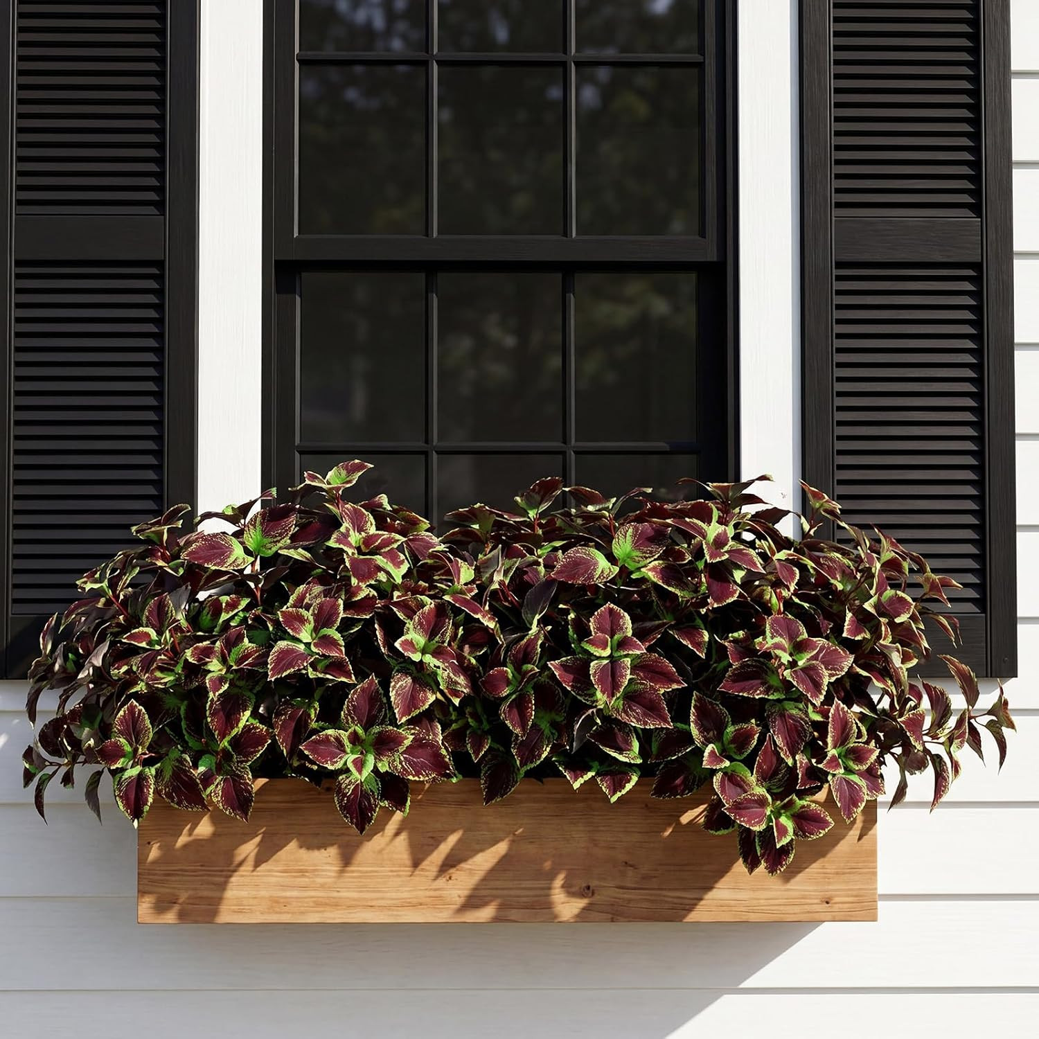 6 Pcs Realistic Faux Purple Coleus Bush for Indoor/Outdoor Decor