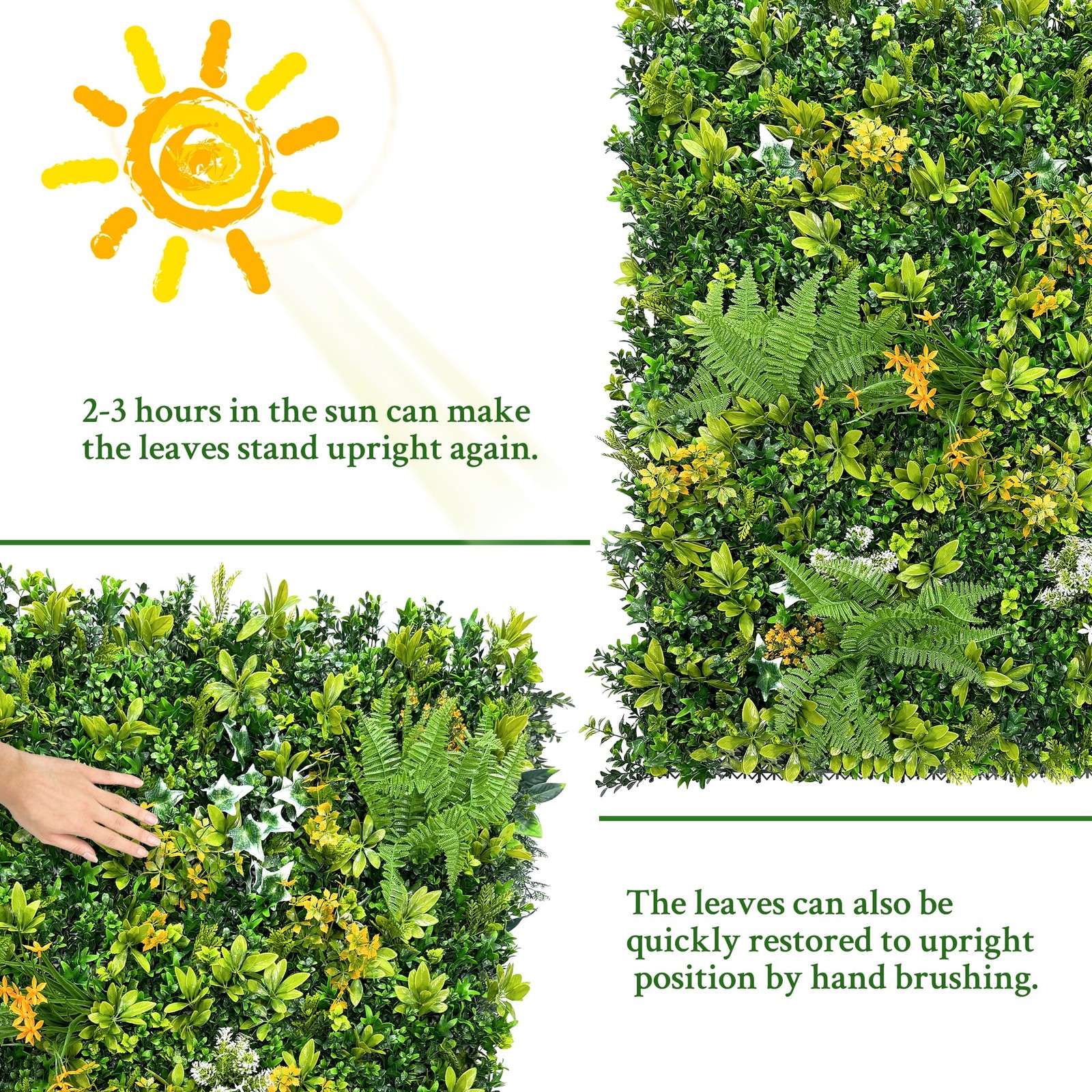 Artificial Boxwood Hedges Panels Roll:54” x 120” (45 sqft)