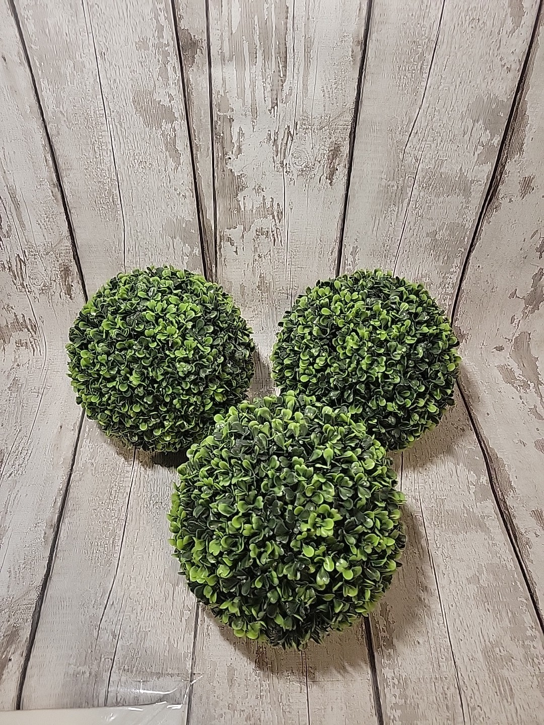 Set of 3 – 8″ inch Artifical Boxwood Round Topiary Plant Indoor Outdoor