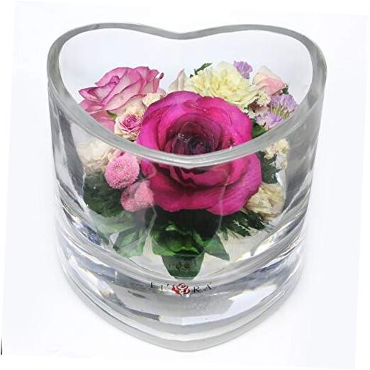 | Long Lasting Roses in Sealed Glass Vase | Preserved Fresh Cut Rose | Unique