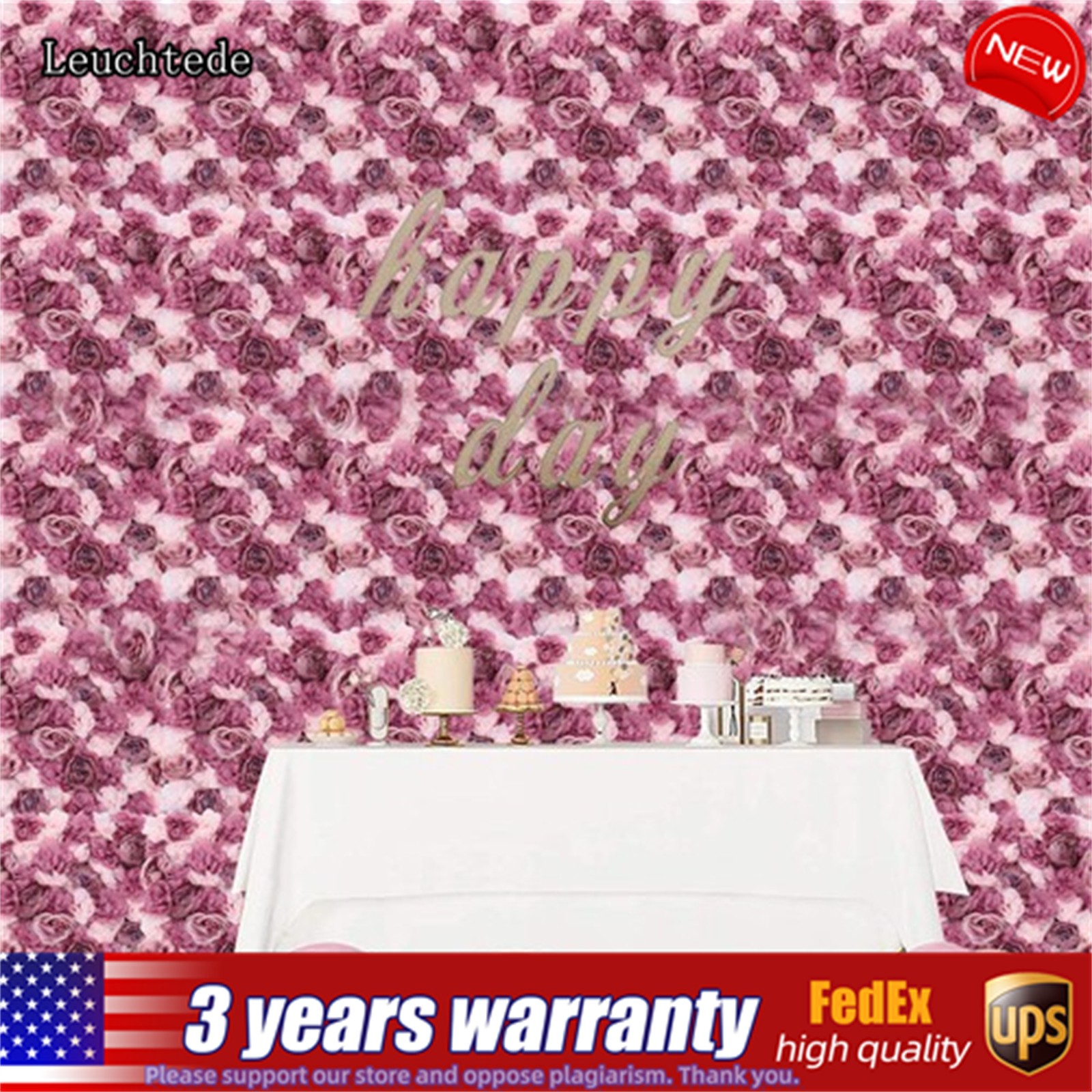 Elegant Artificial Fake Rose Silk 6Pcs Pink+ Mauve Flower Indoor Warm Decor Gift