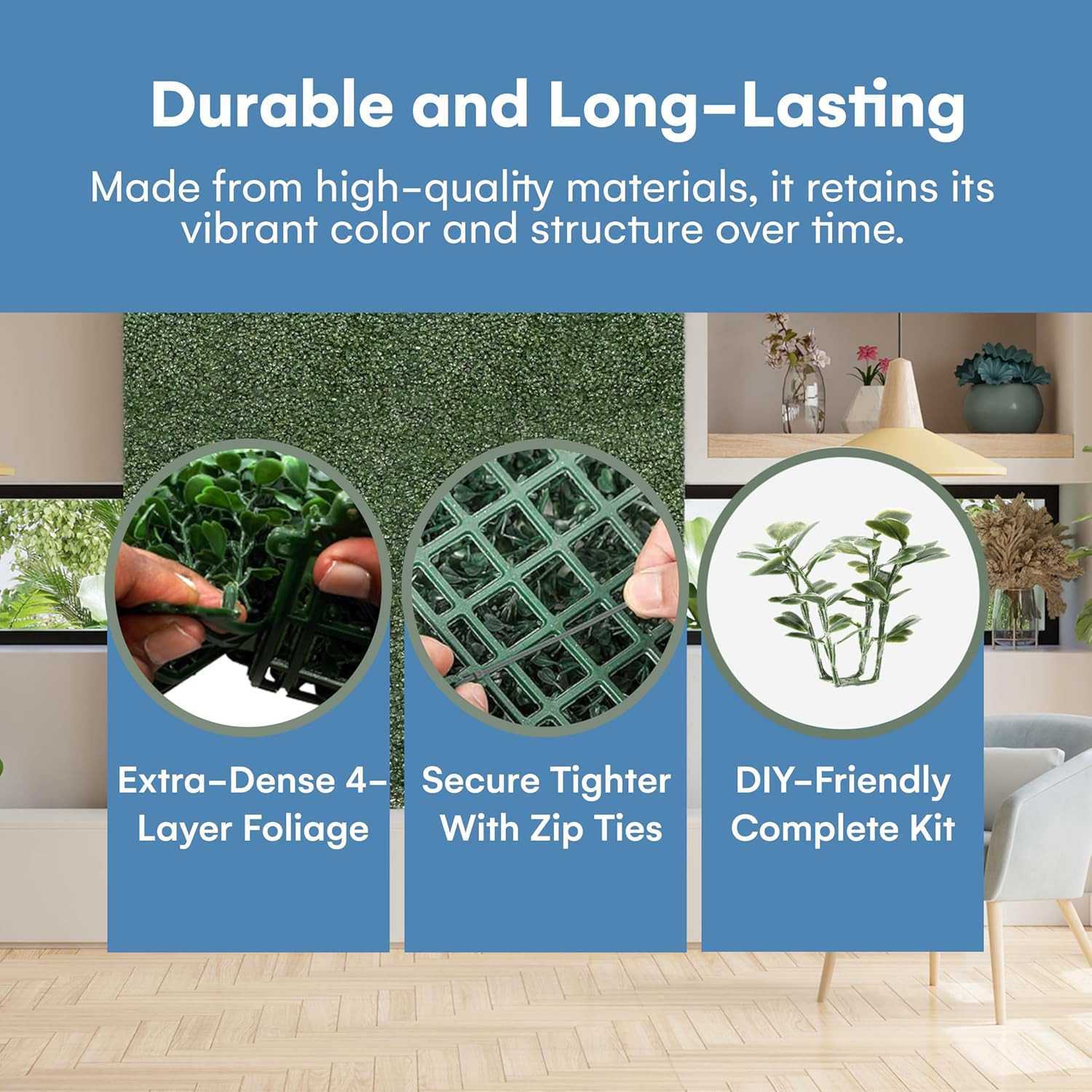 20″ x 20″ Grass Wall Panels (24 Pack) – UV-Protected Greenery Backdrop