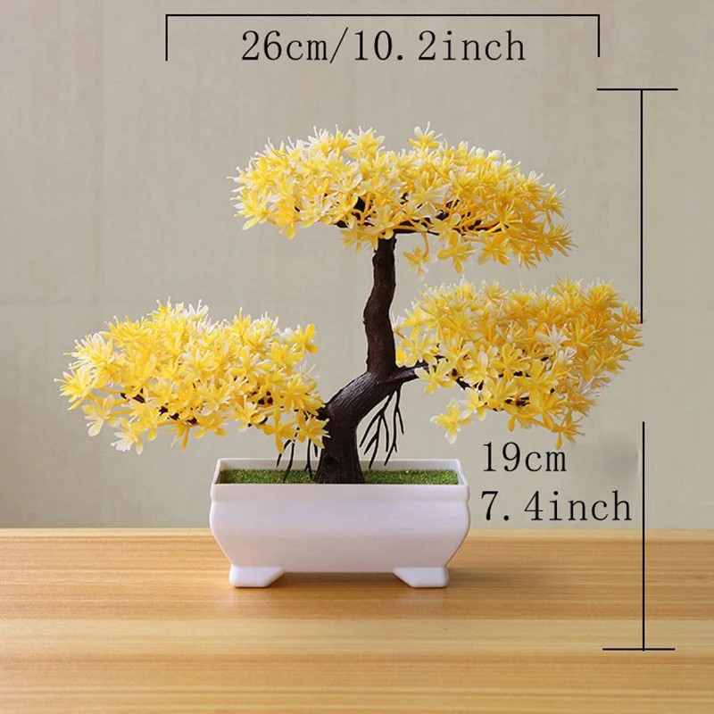 Artificial Tree Bonsai Simulation Plants Pot Plants for Garden Table Home Room B