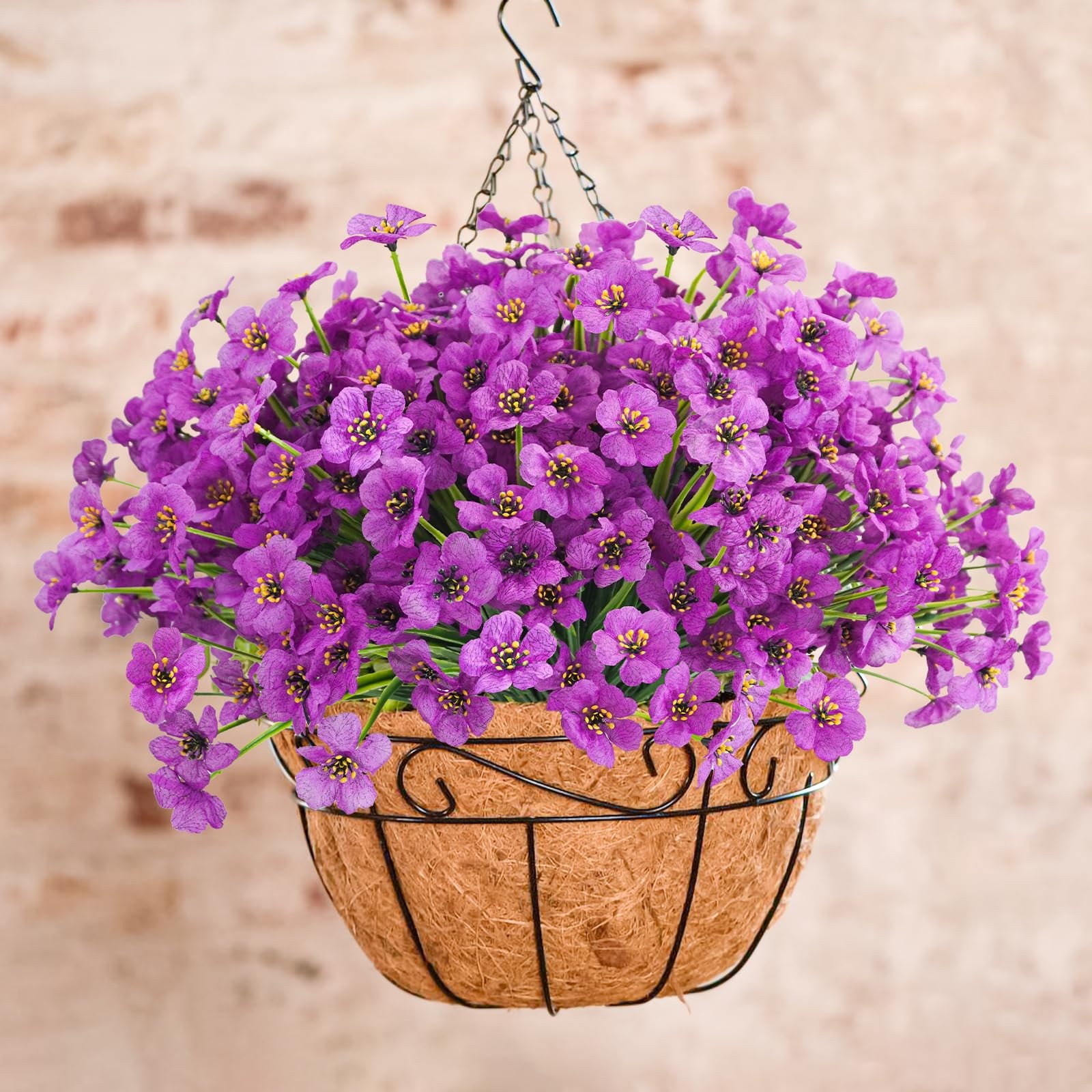 Artificial Flowers 72PCS UV Resistant 9.45″ Wide X 13″ Length – Outdoor Home