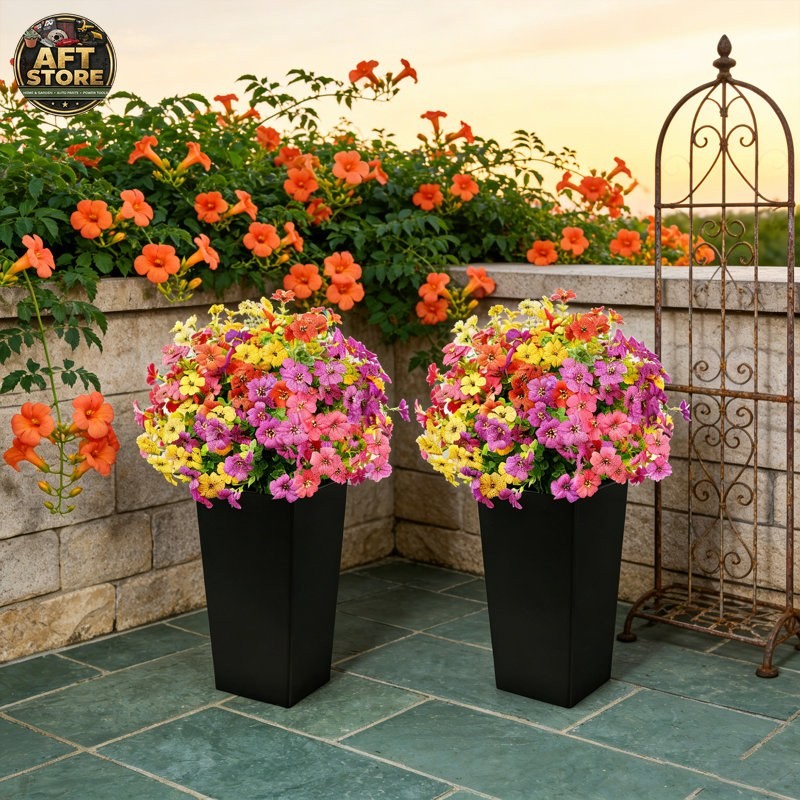 Vitalismo Artificial Violet Ball Topiary Trees – Set of 2