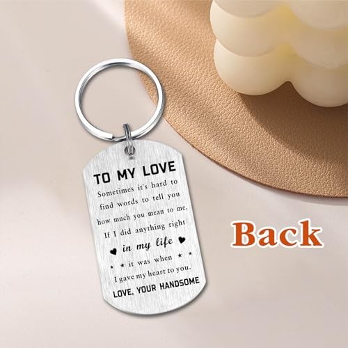 I Love You Gifts for Her Girlfriend Wife Christmas, to My Love Keychain for