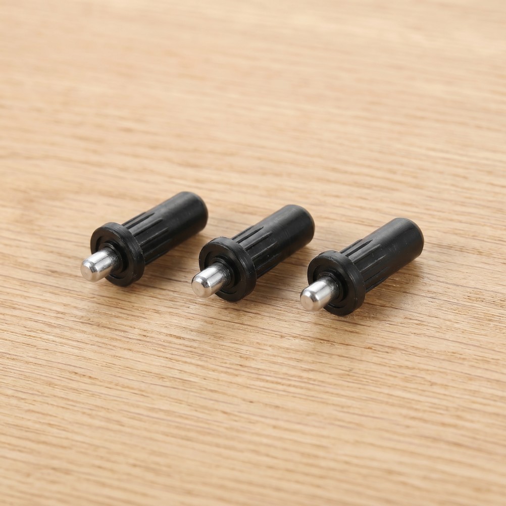 100Pcs Durable Furniture Spring Loaded Insert Pins Black Plastic Metal Repair
